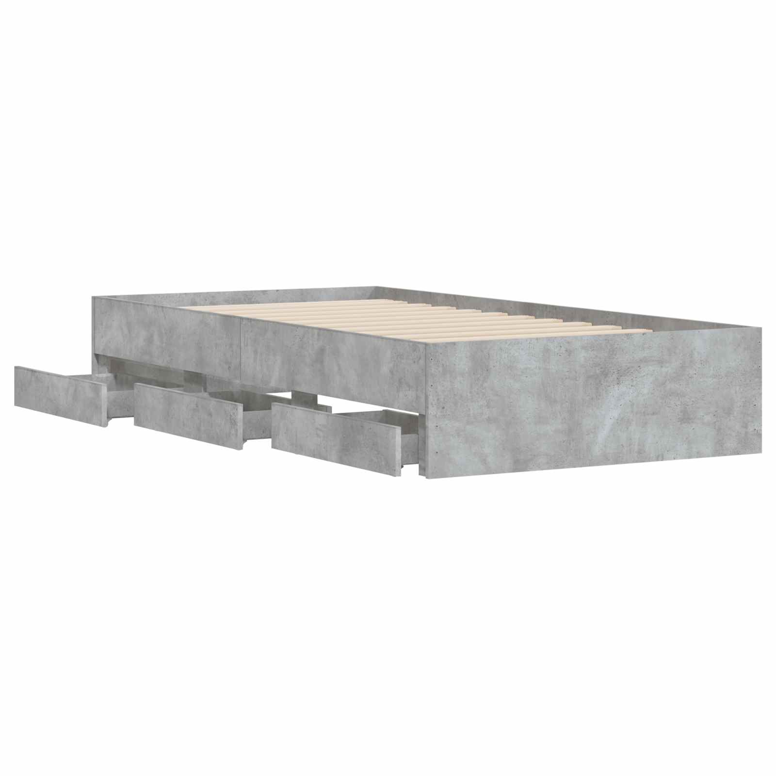 Cadre de lit avec rangement avec tiroir Sonoma gris 80 x 200 cm