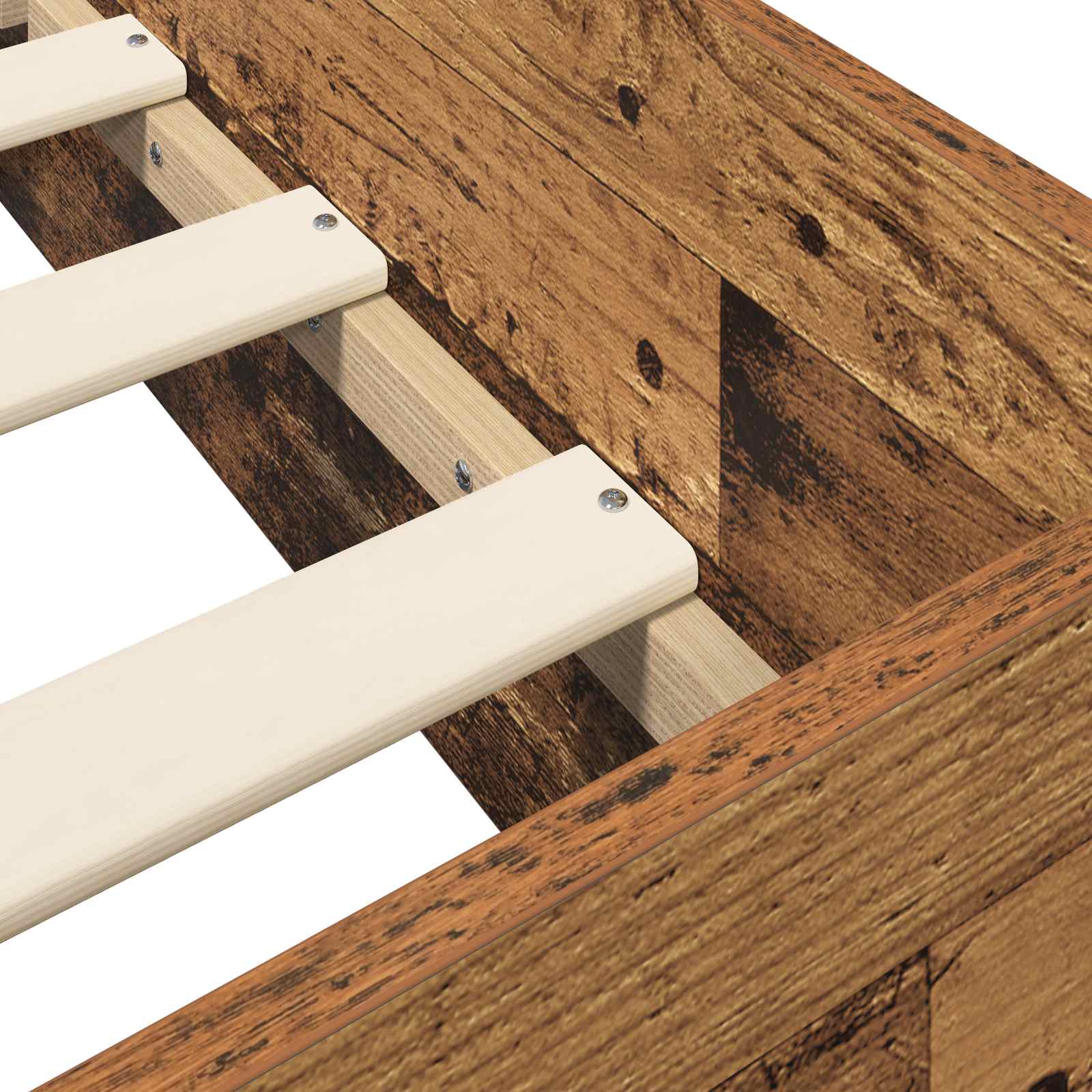 Cadre de lit avec rangement Bois ancien 80 x 200 cm