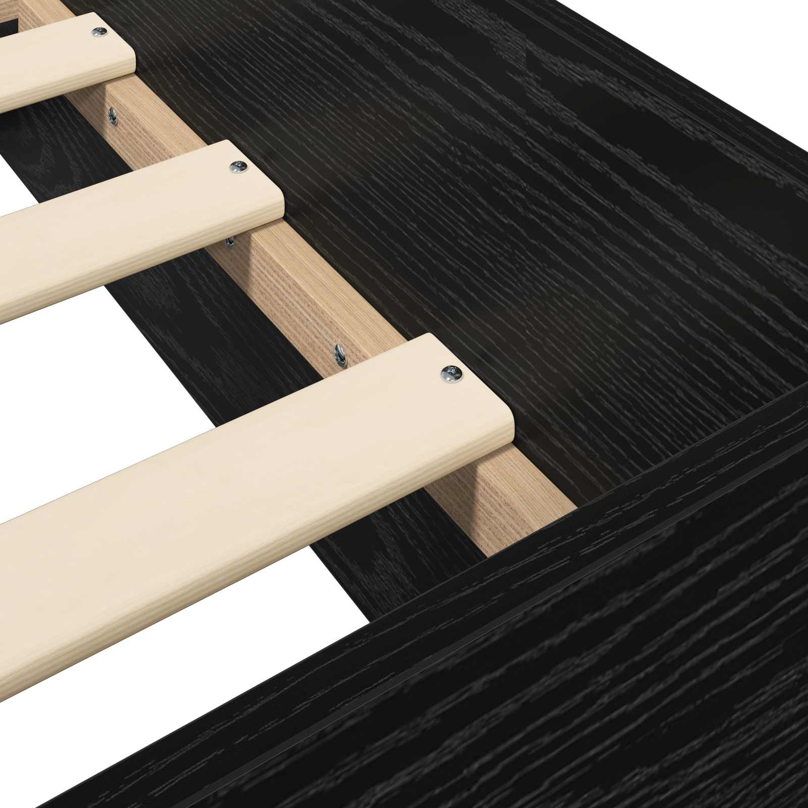 Cadre de lit avec rangement Chêne noir 80 x 200 cm