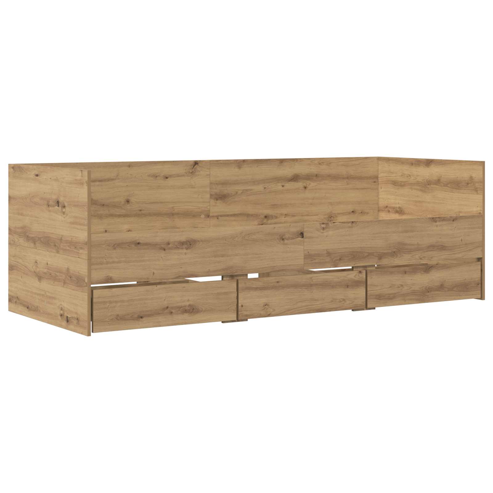 Lit d'appoint avec tiroir Chêne artisanal Bois d'ingénierie