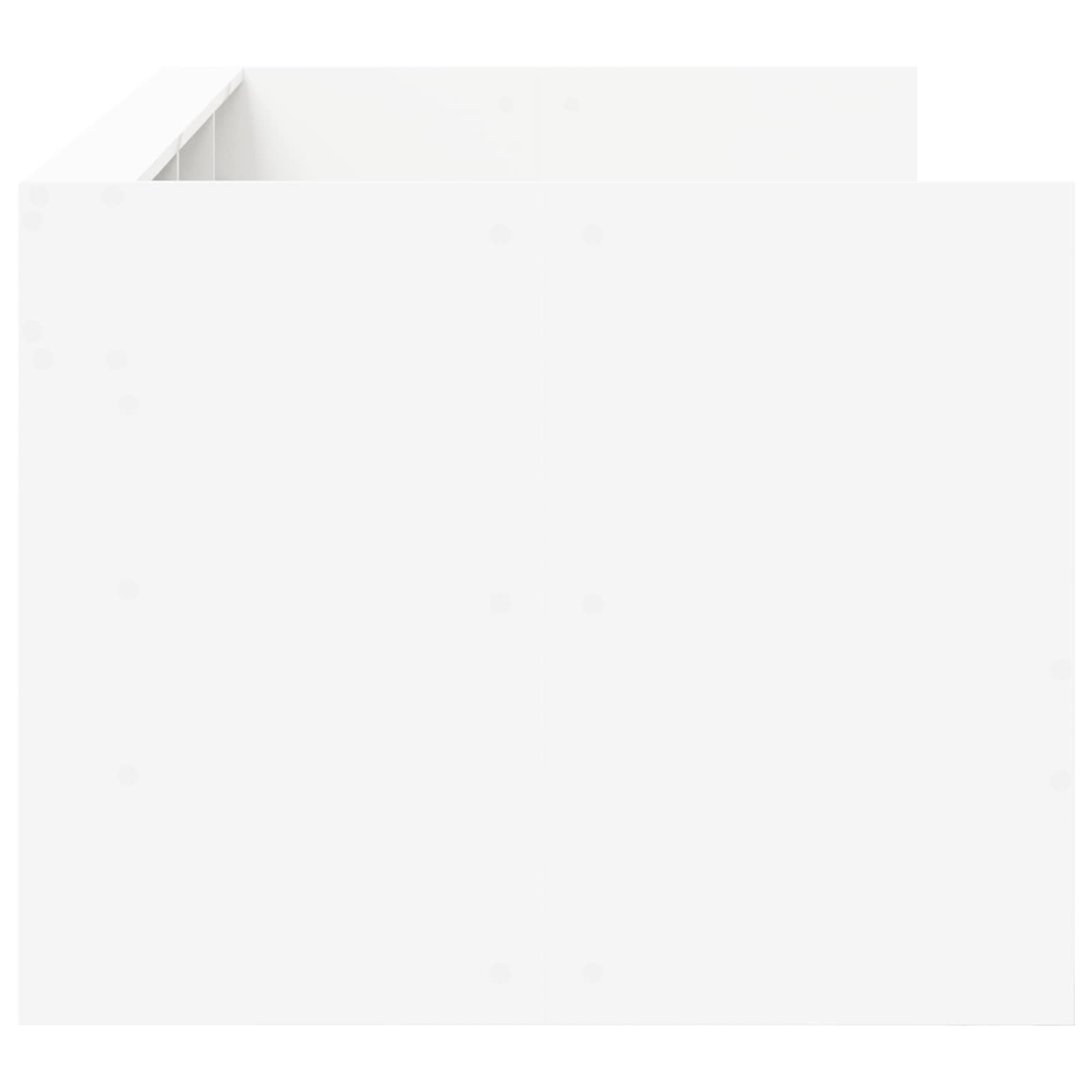 Lit d'appoint avec tiroir avec étagère Blanc Bois d'ingénierie
