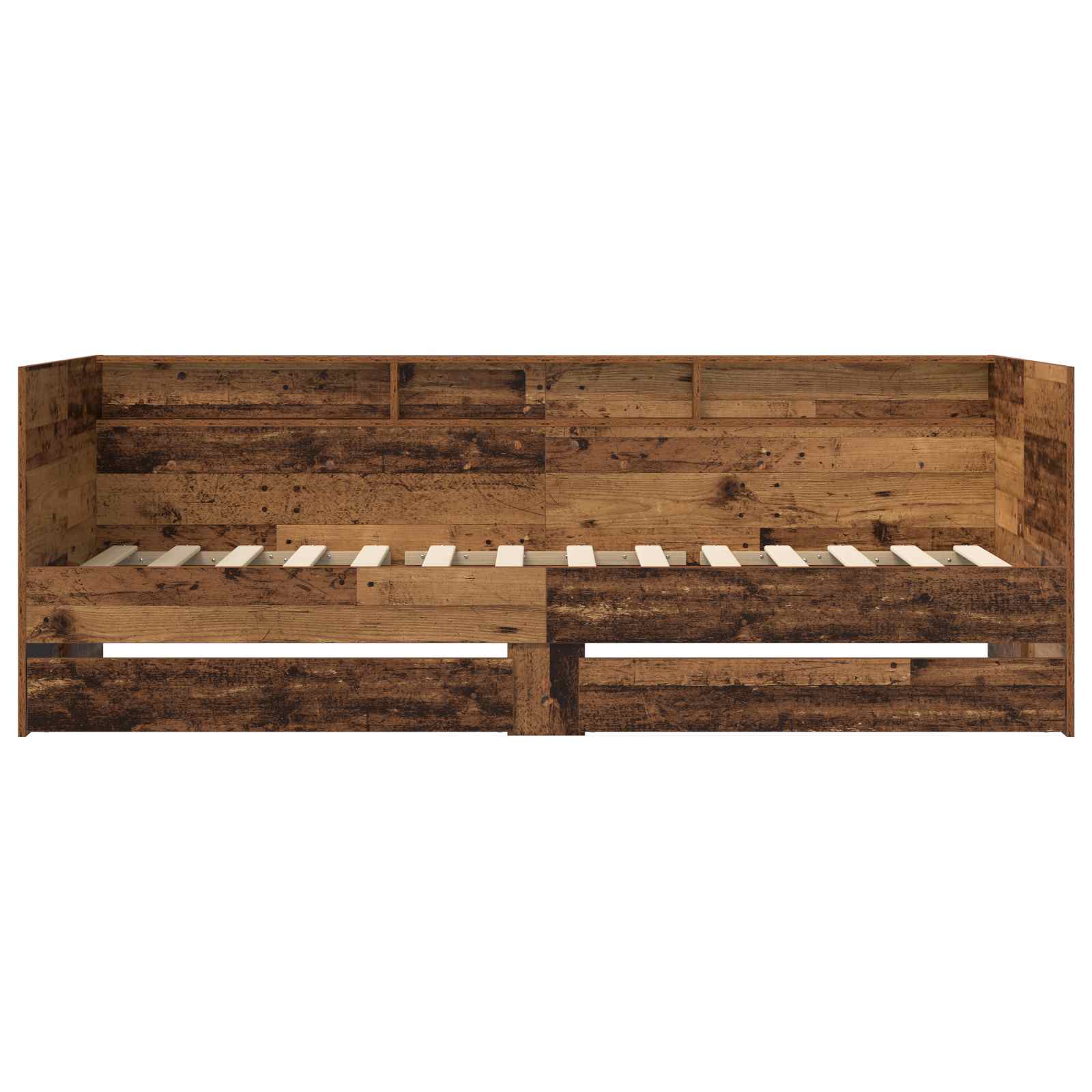 Lit d'appoint avec tiroir Bois ancien Bois d'ingénierie