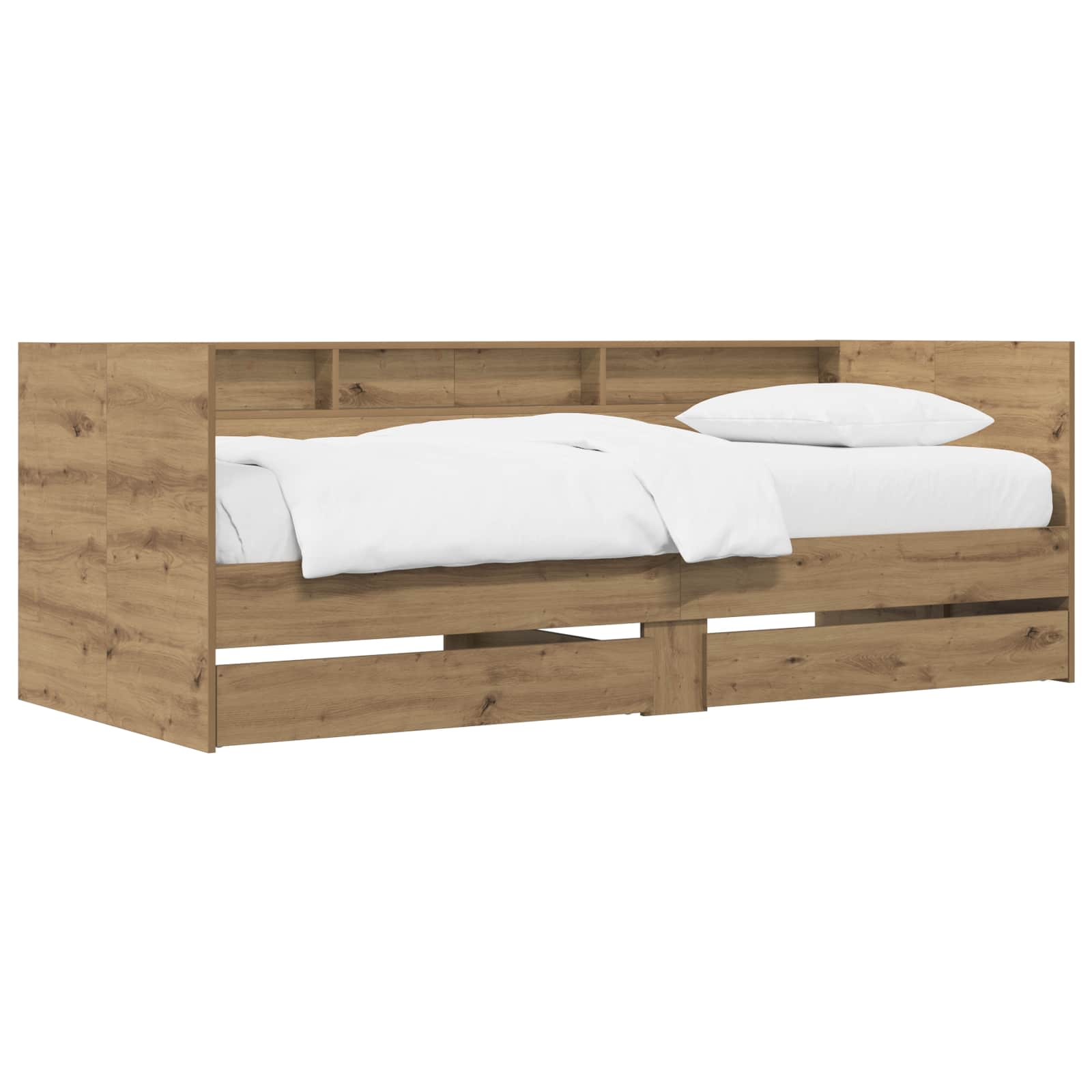 Lit d'appoint avec tiroir Chêne artisanal Bois d'ingénierie