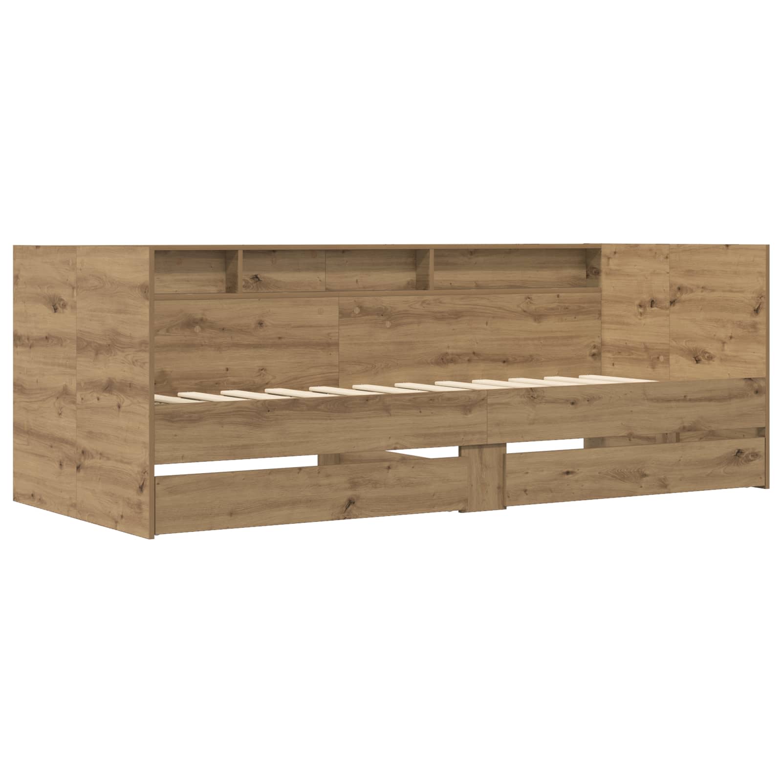 Lit d'appoint avec tiroir Chêne artisanal Bois d'ingénierie