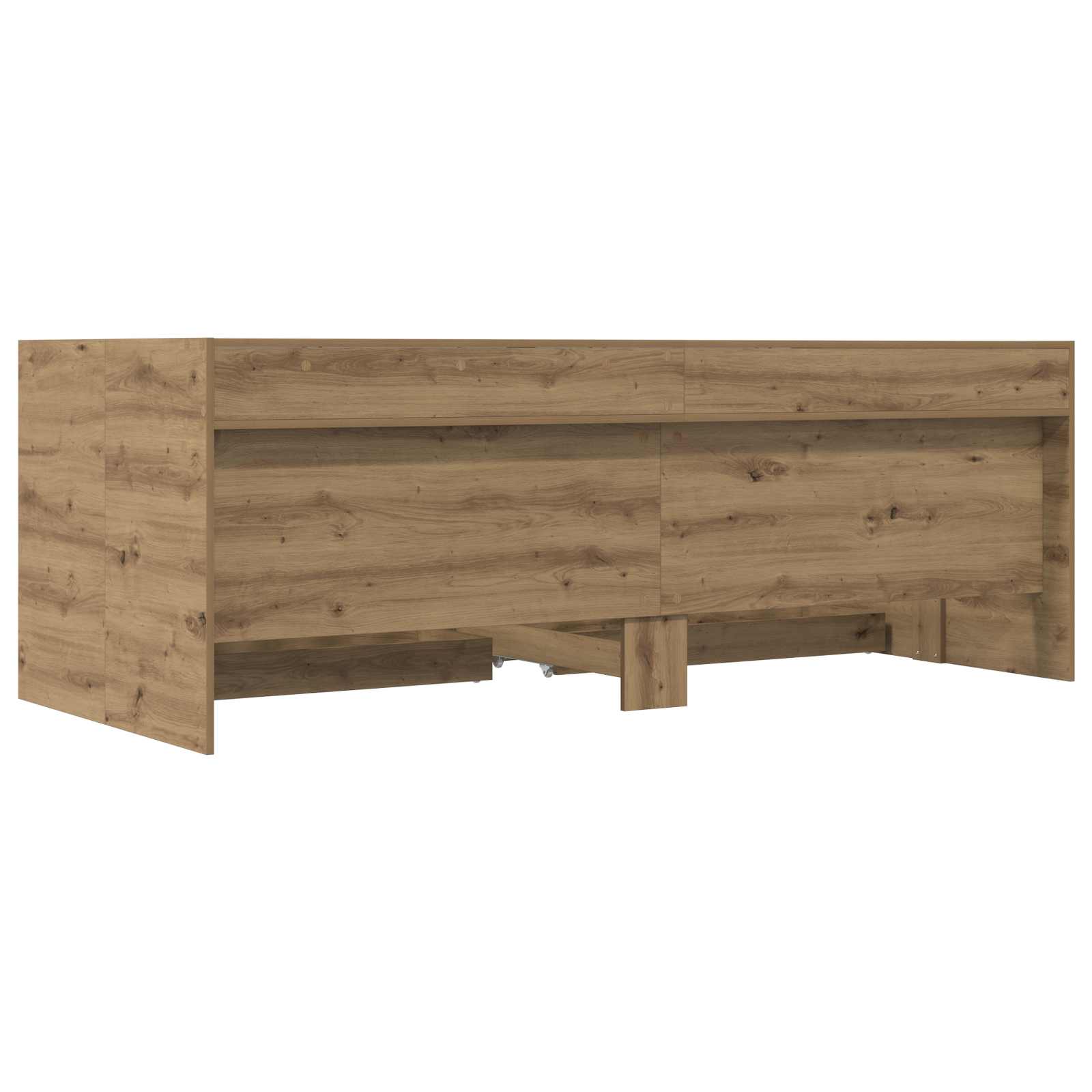 Lit d'appoint avec tiroir Chêne artisanal Bois d'ingénierie