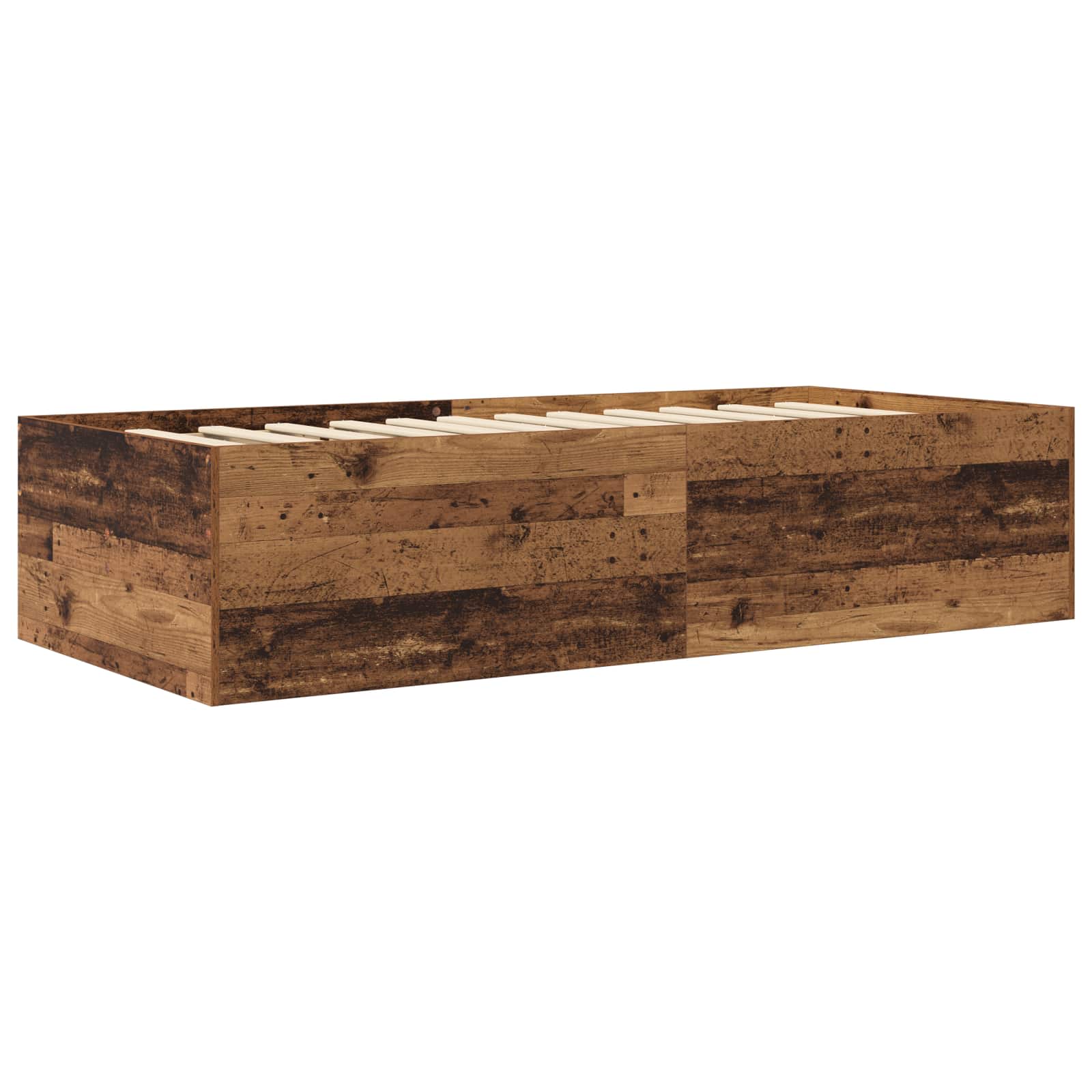 Cadre de lit avec rangement avec tiroir Bois ancien 80 x 200 cm