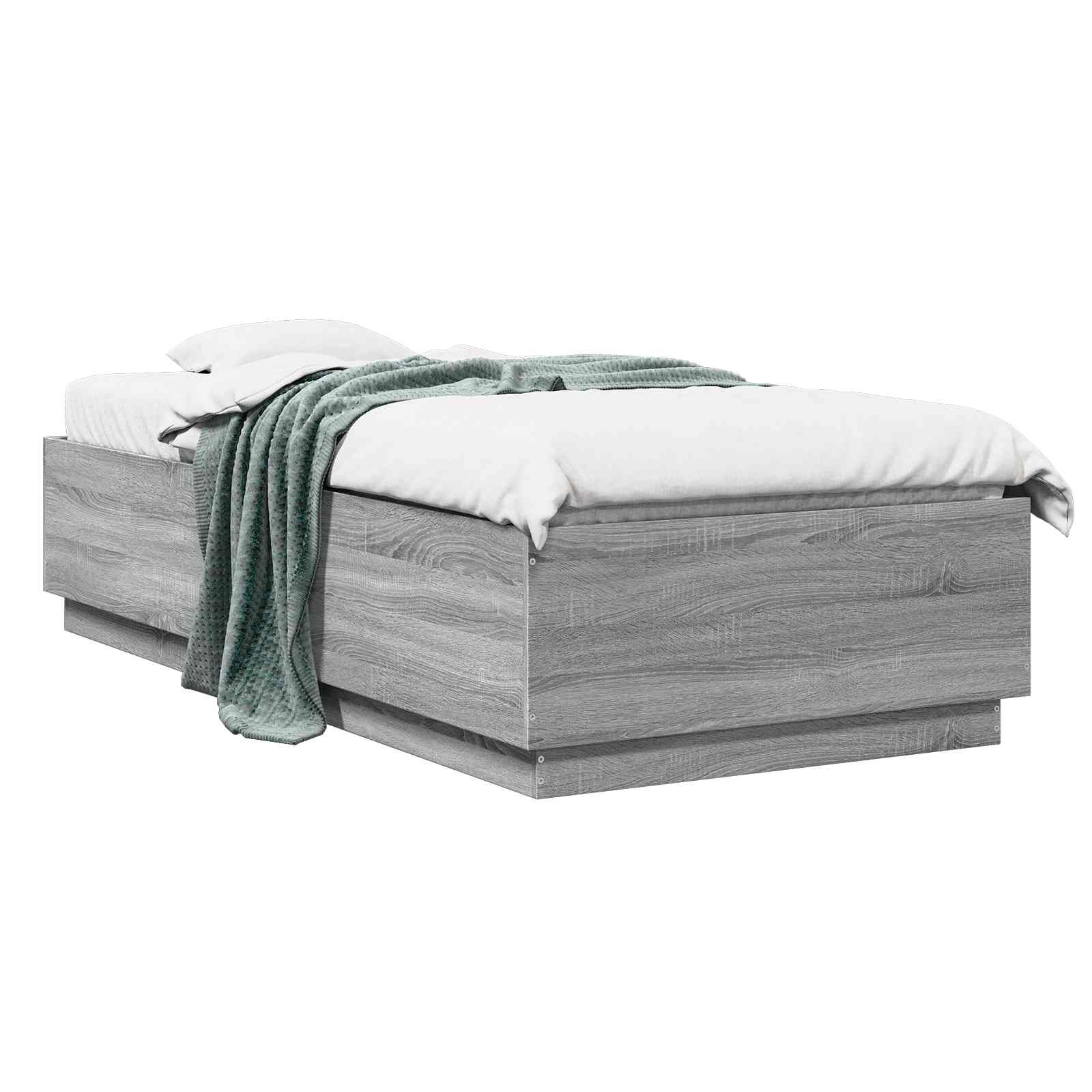Cadre de lit Sonoma gris 80 x 200 cm Bois d'ingénierie