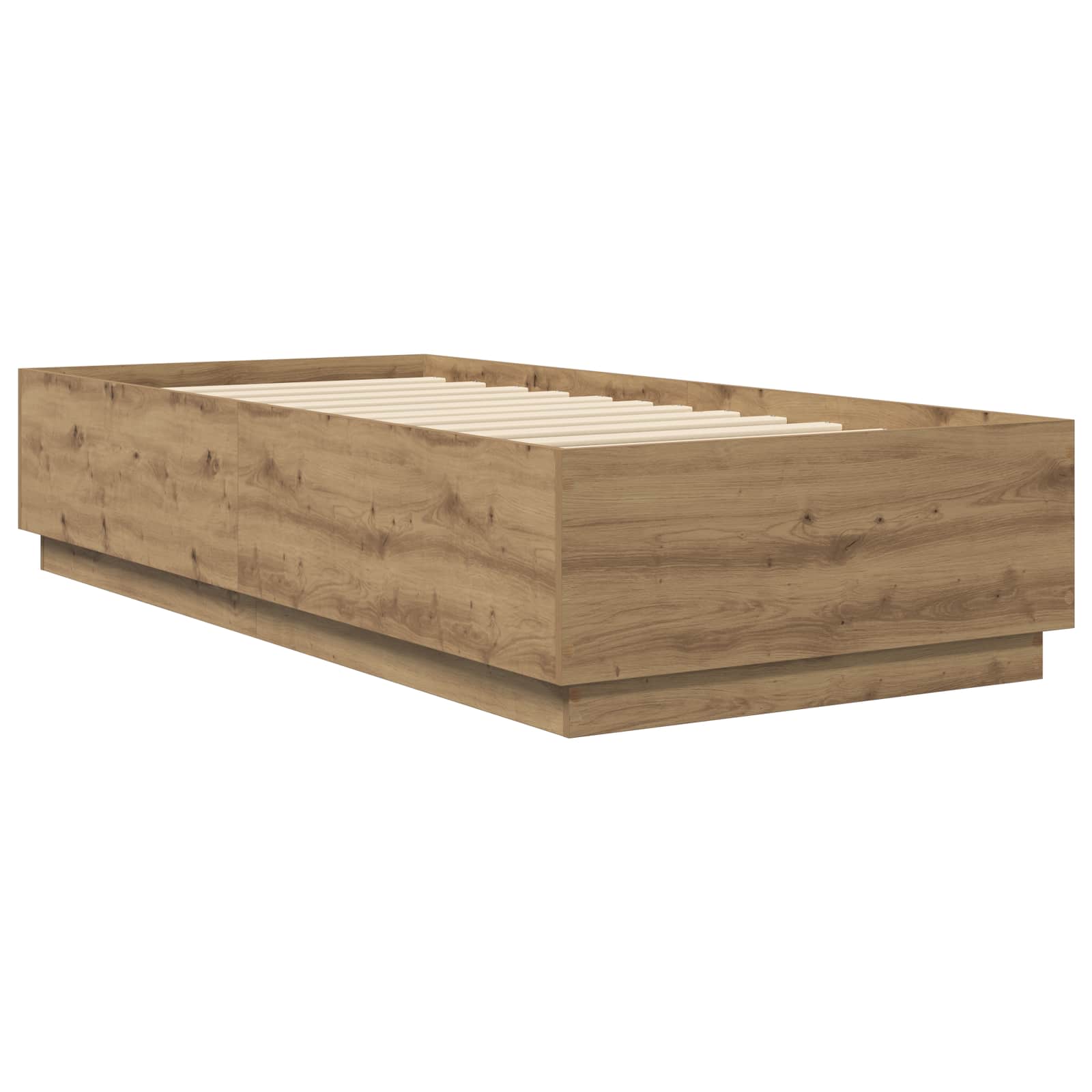 Cadre de lit Chêne artisanal 80 x 200 cm Bois d'ingénierie
