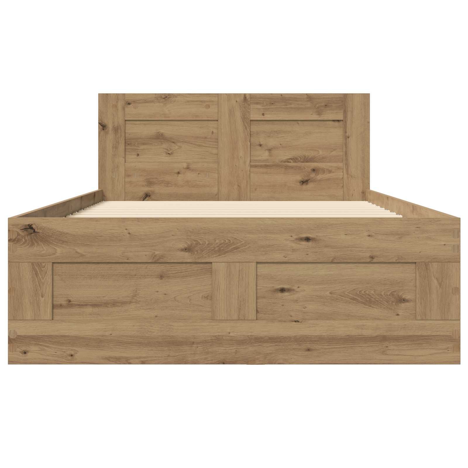 Cadre de lit avec tiroir 2 pc Chêne artisanal Bois d'ingénierie
