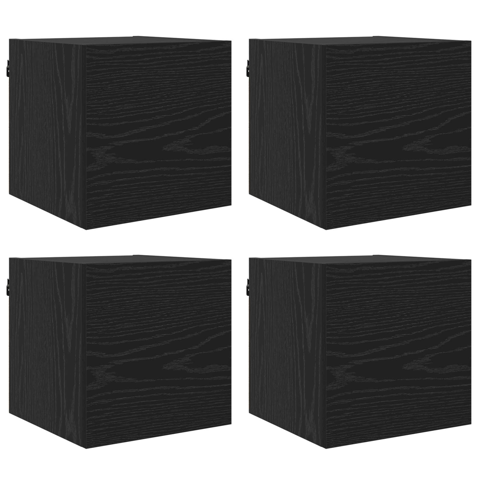 Meuble TV mural 4 pcs Chêne noir 30,5 x 30 x 30 cm - XIOS