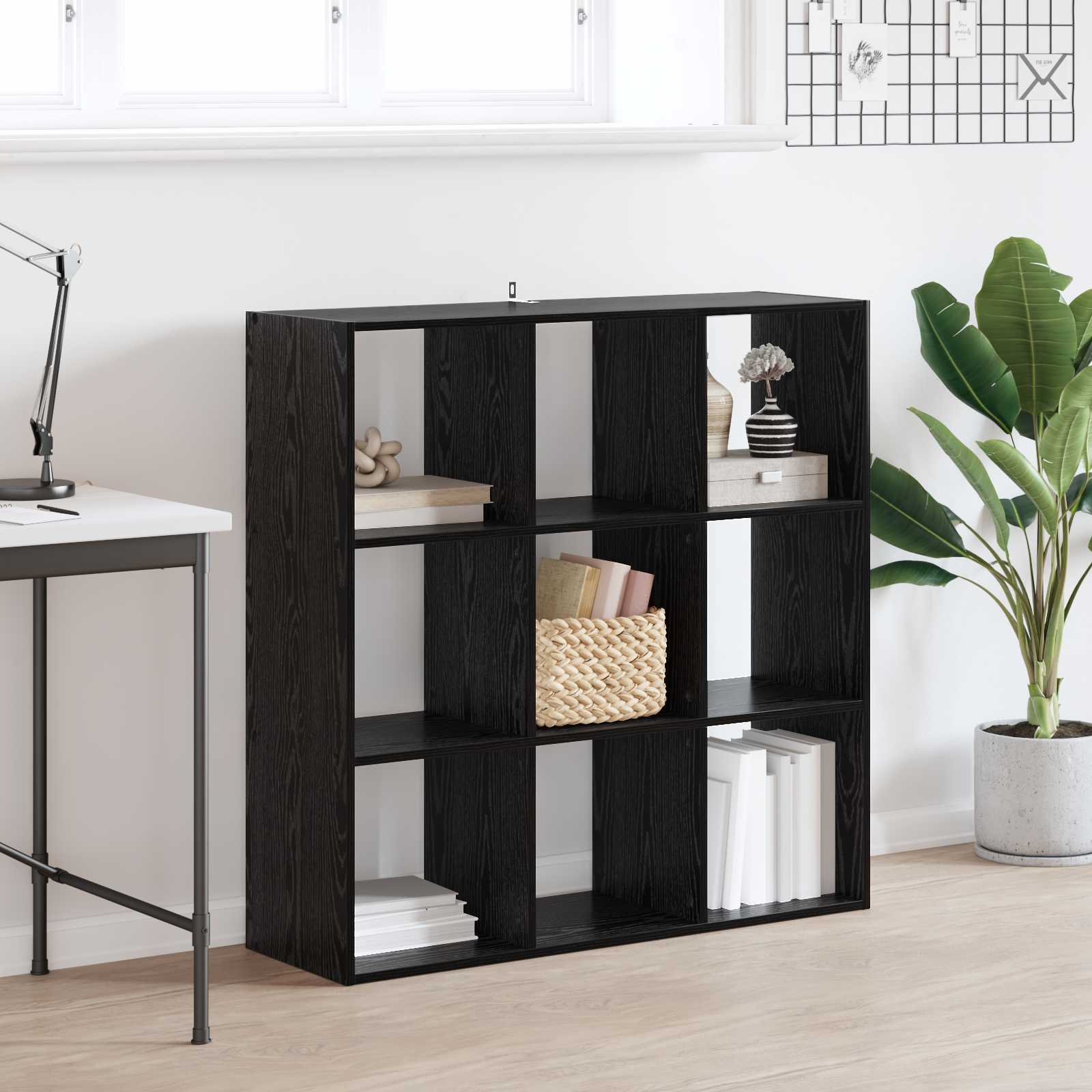 Bibliothèque Chêne noir 102 x 32 x 102 cm - XIOS