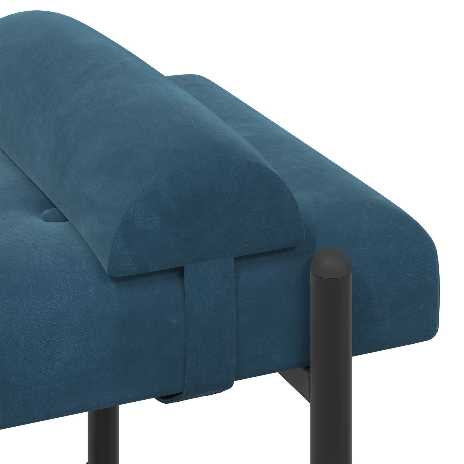 Banc capitonné à boutons avec coussins Bleu 110 x 40 x 46 cm - XIOS
