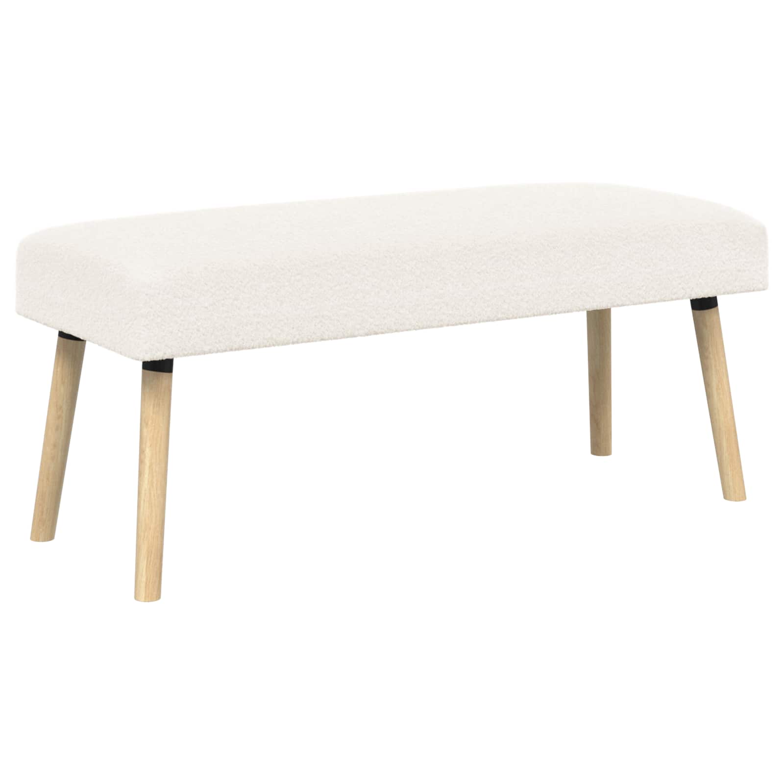 banc Uni Crème 110 x 40 x 46 cm Bouclé - XIOS