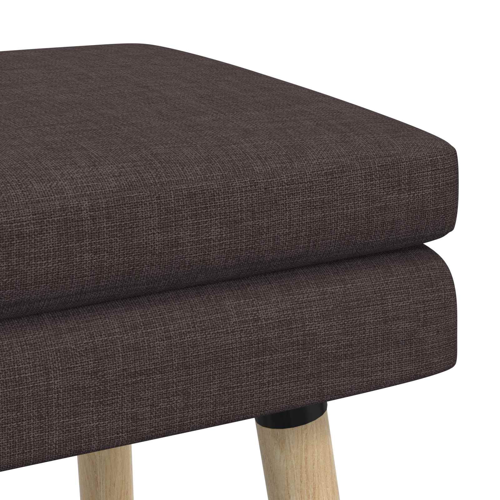 Banc à double couche Marron foncé 80 x 40 x 47 cm Tissu - XIOS