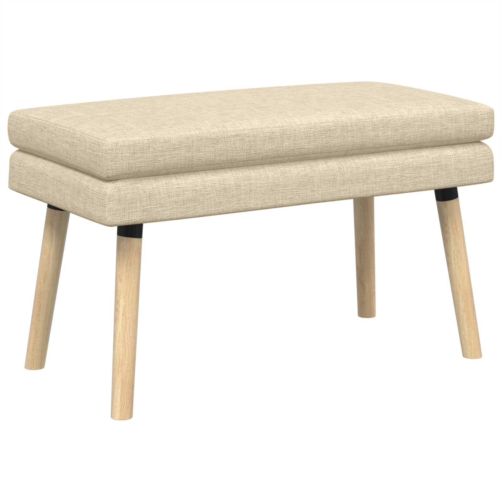 Banc à double couche Crème 80 x 40 x 47 cm Tissu - XIOS