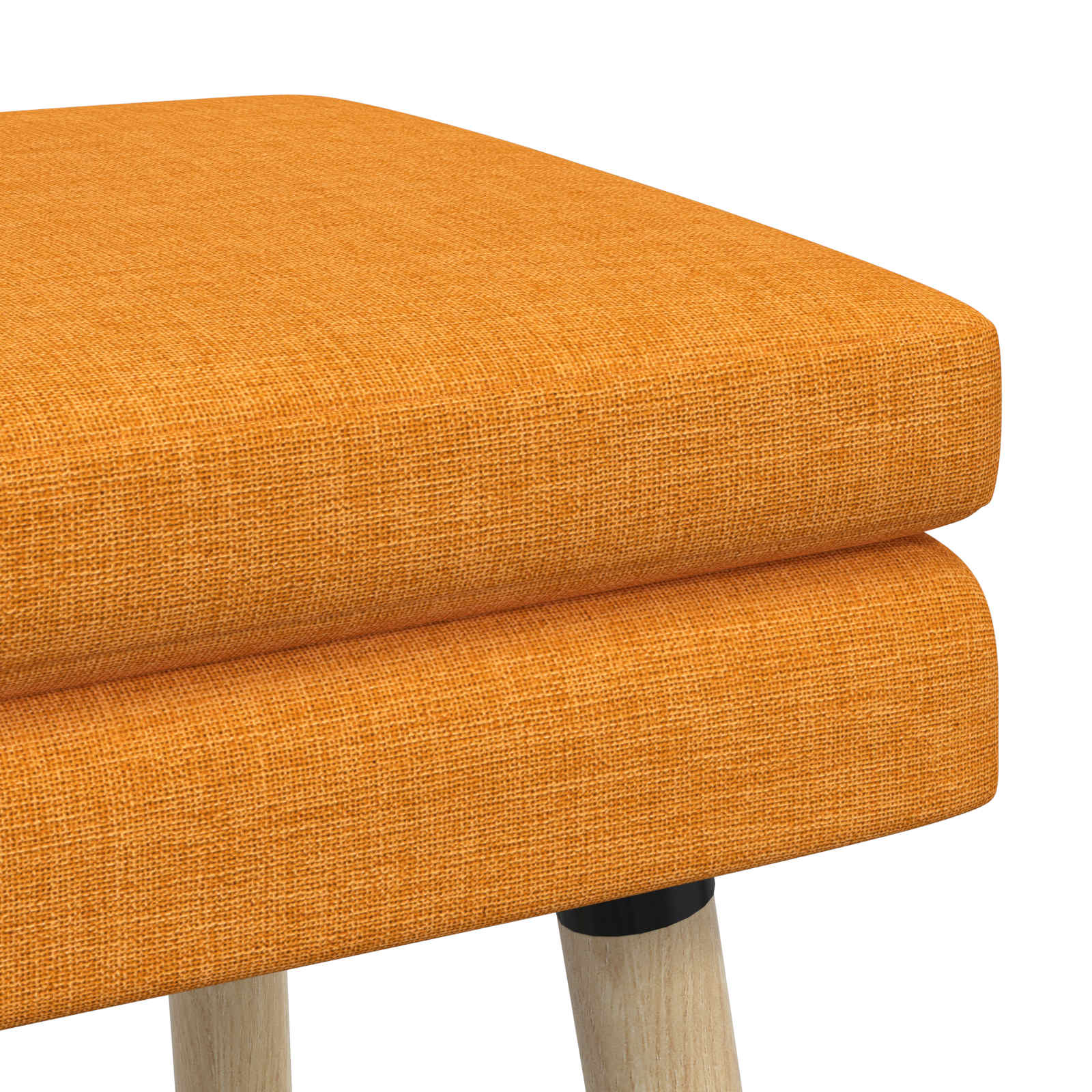 Banc à double couche Jaune foncé 80 x 40 x 47 cm Tissu - XIOS
