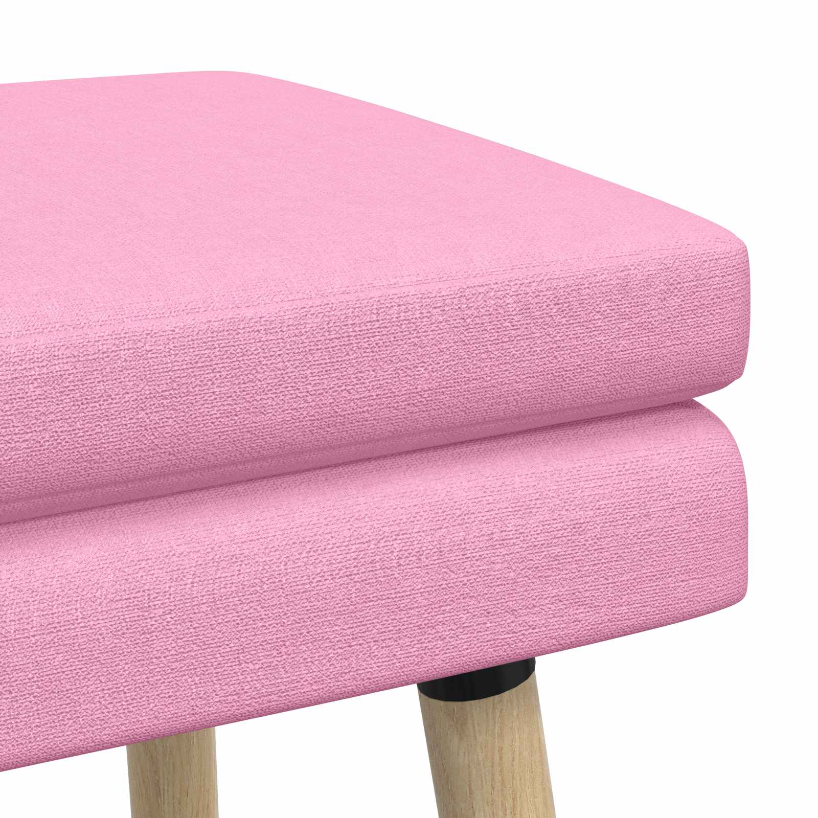 Banc à double couche Rose 80 x 40 x 47 cm Tissu - XIOS