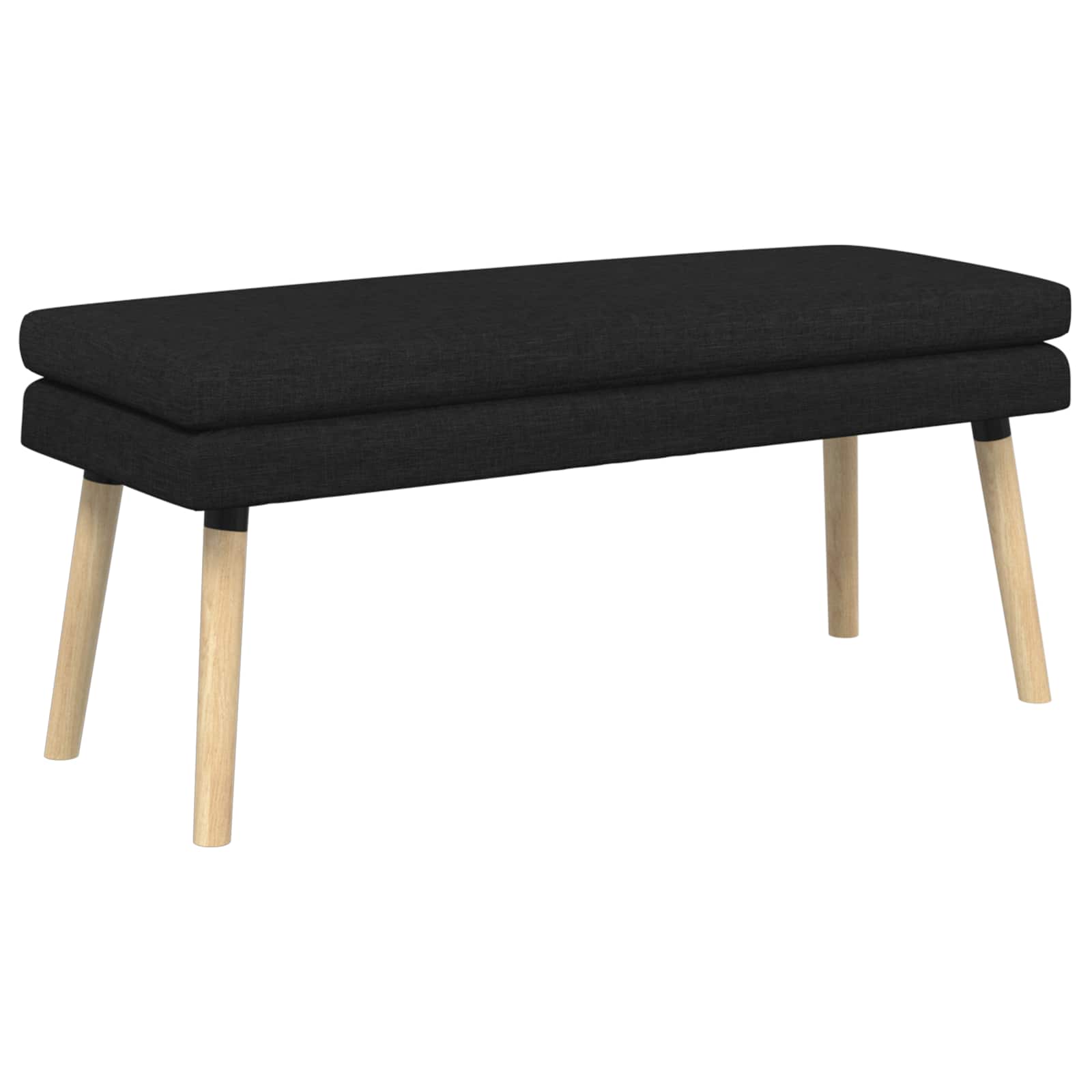 Banc à double couche Noir 110 x 40 x 47 cm Tissu - XIOS