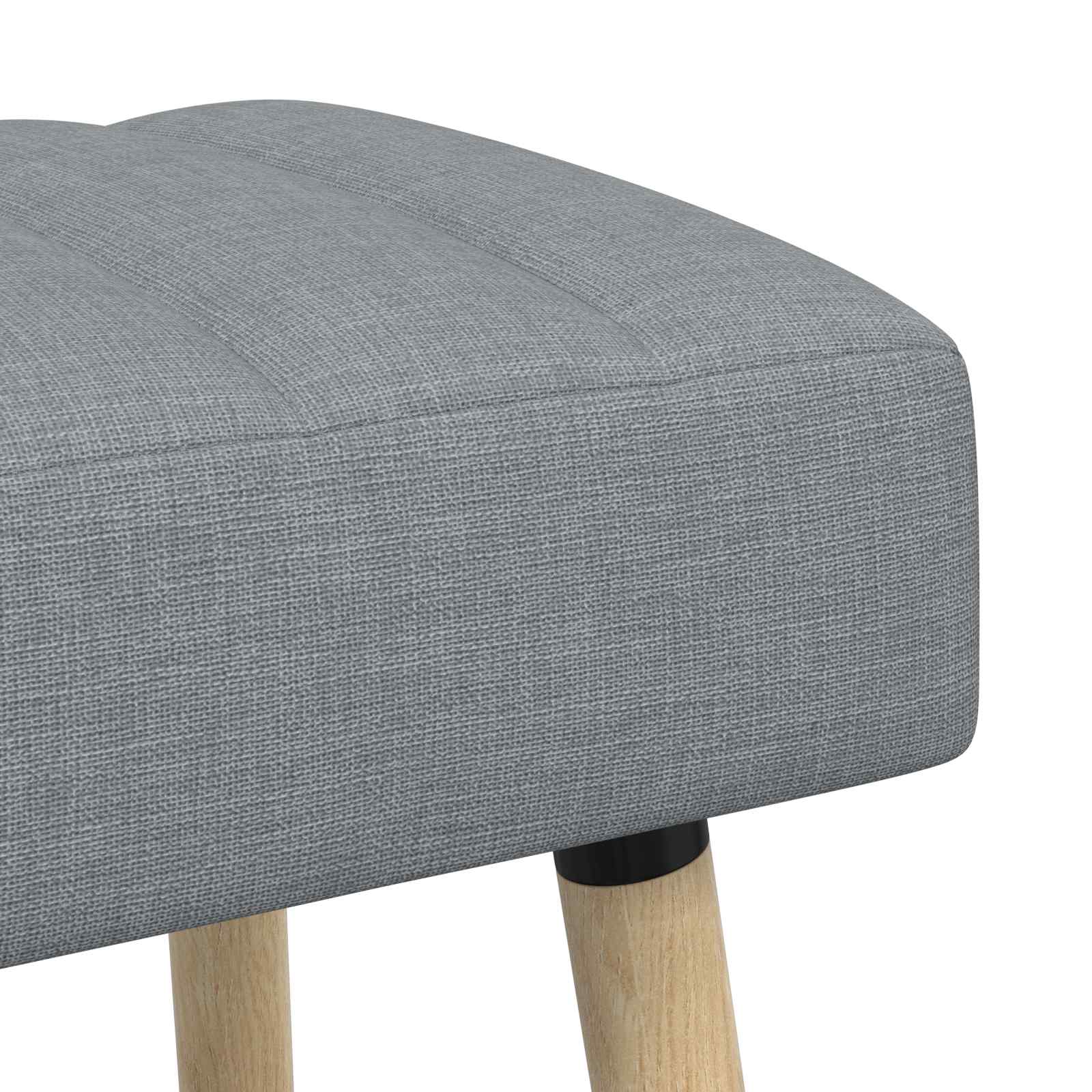 Banc capitonné canal Gris clair 110 x 40 x 46 cm Tissu - XIOS