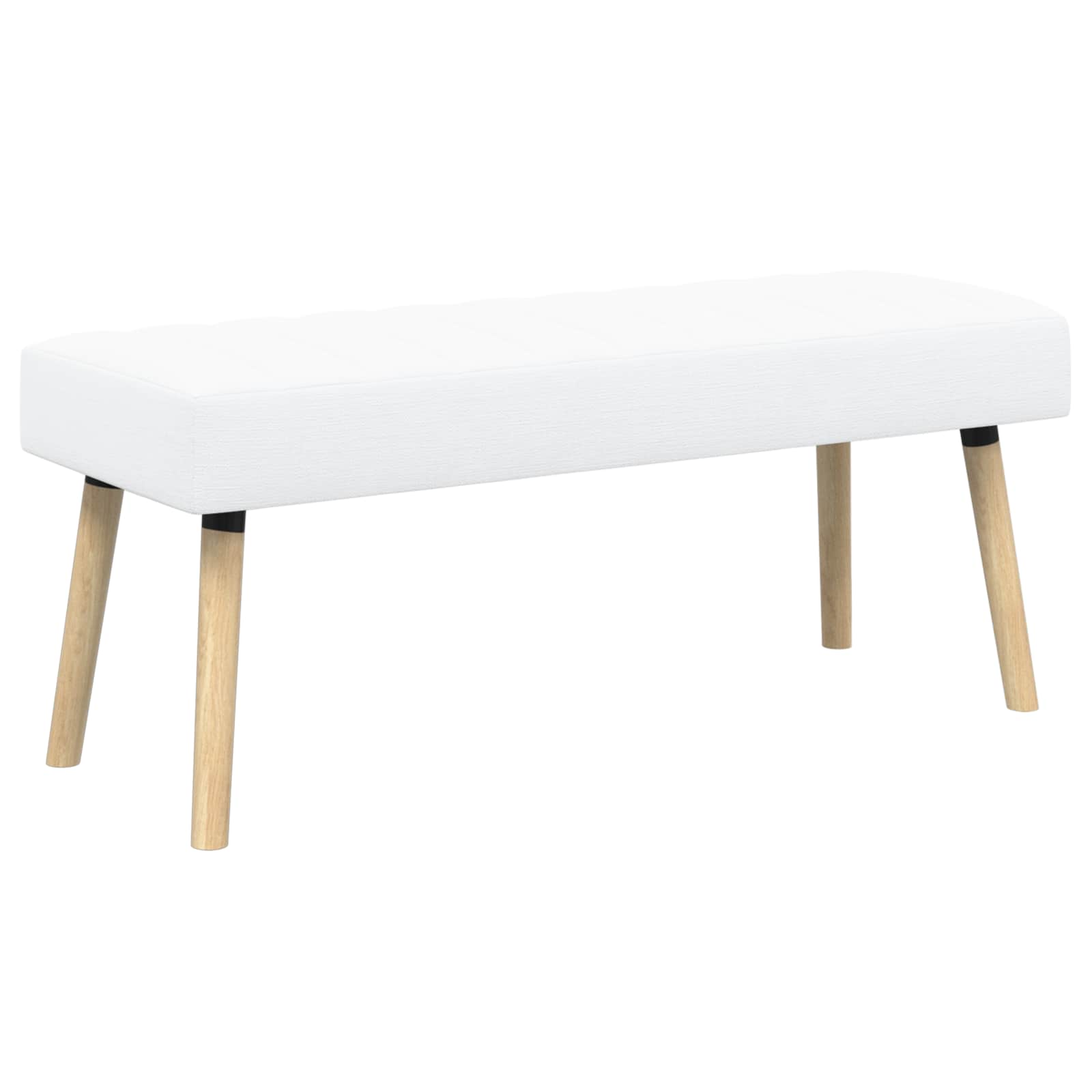 Banc capitonné canal Blanc 110 x 40 x 46 cm Tissu - XIOS