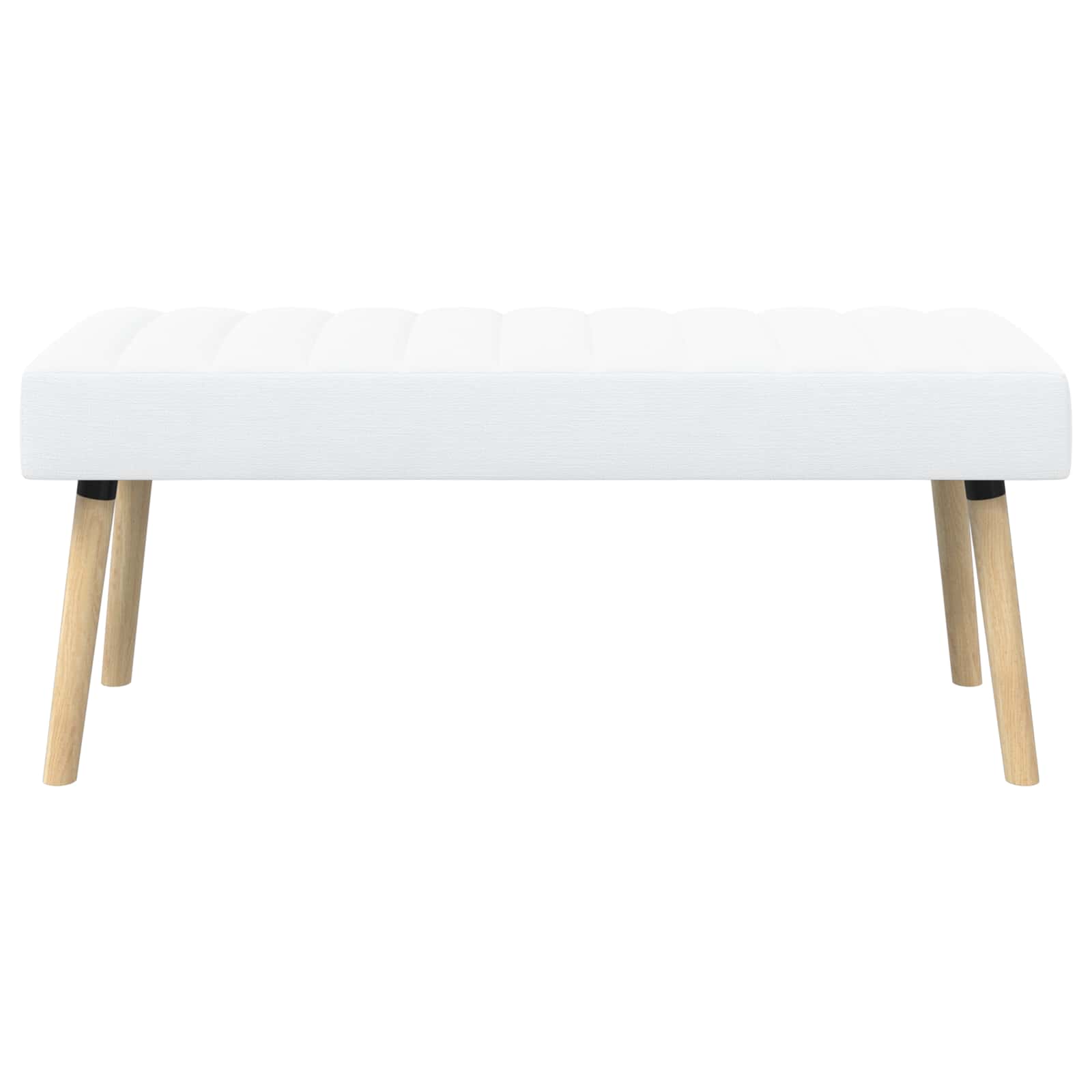 Banc capitonné canal Blanc 110 x 40 x 46 cm Tissu - XIOS
