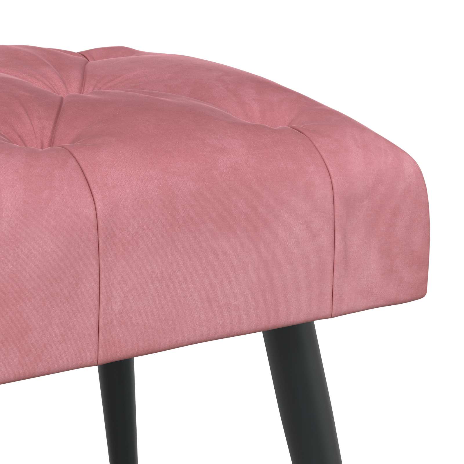 Banc avec capitonnage bouton Rose 110 x 40 x 46 cm Velours - XIOS