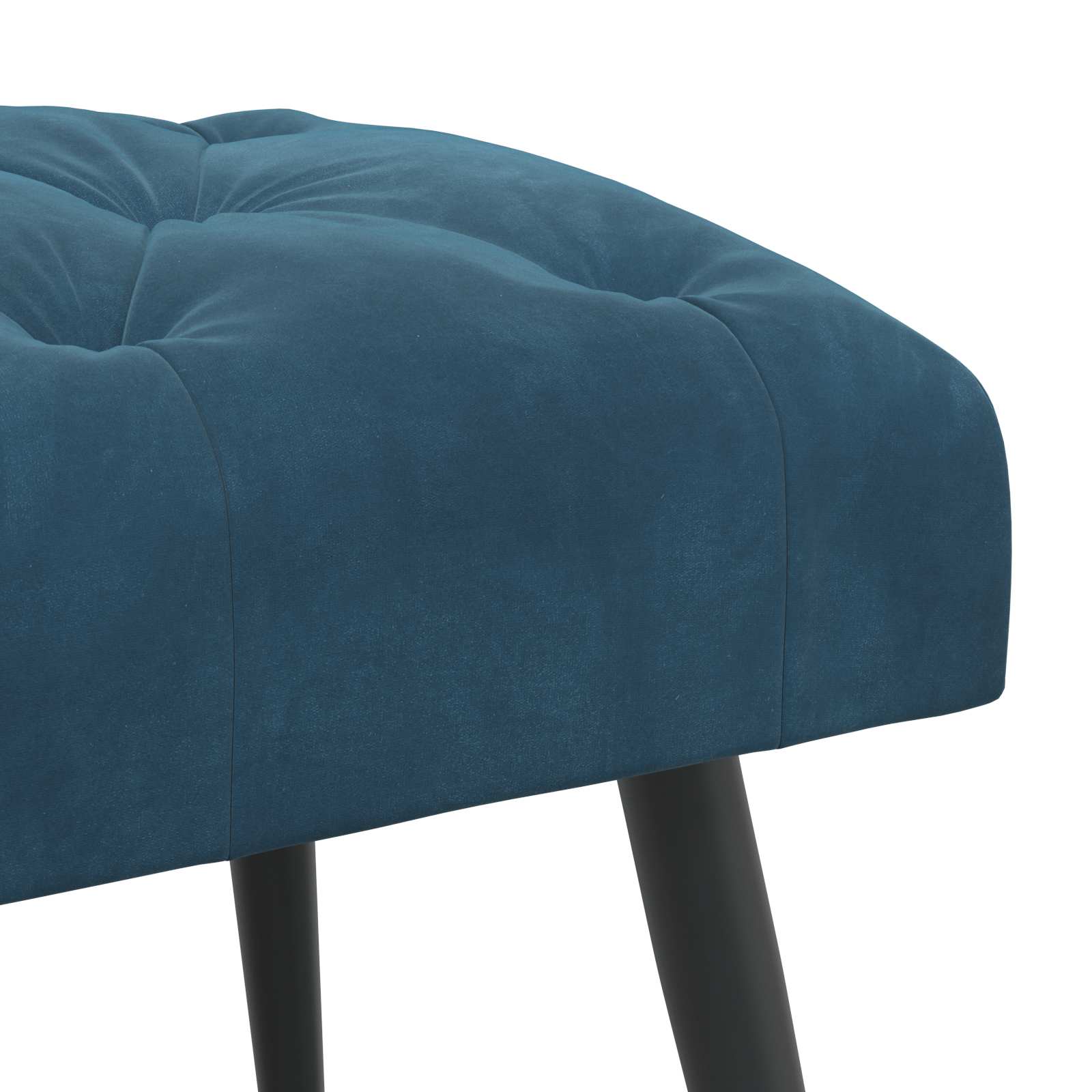 Banc avec capitonnage bouton Bleu 110 x 40 x 46 cm Velours - XIOS