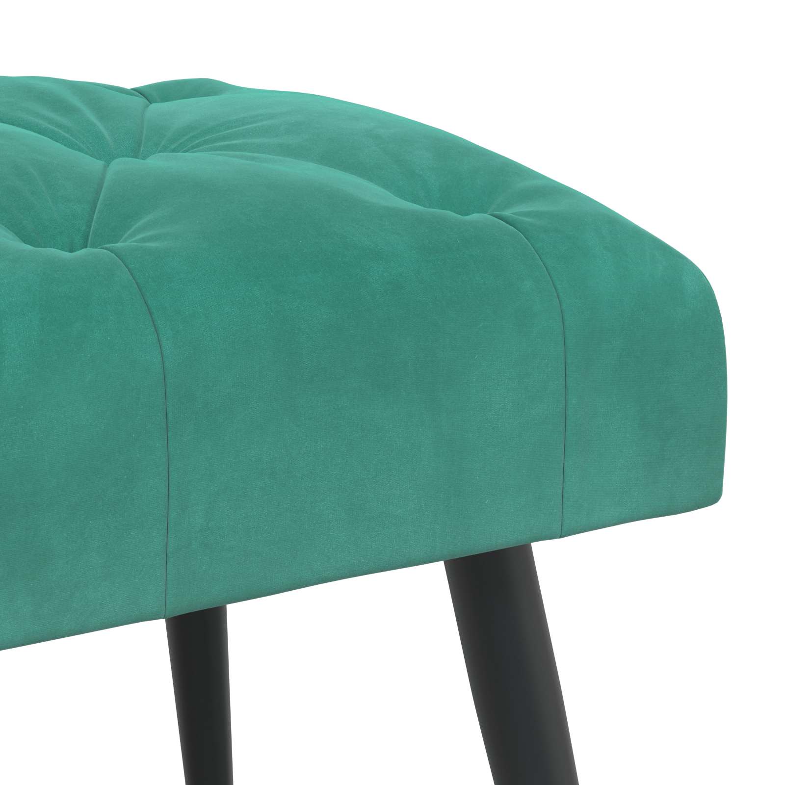 Banc avec capitonnage bouton Turquoise 110 x 40 x 46 cm Velours - XIOS
