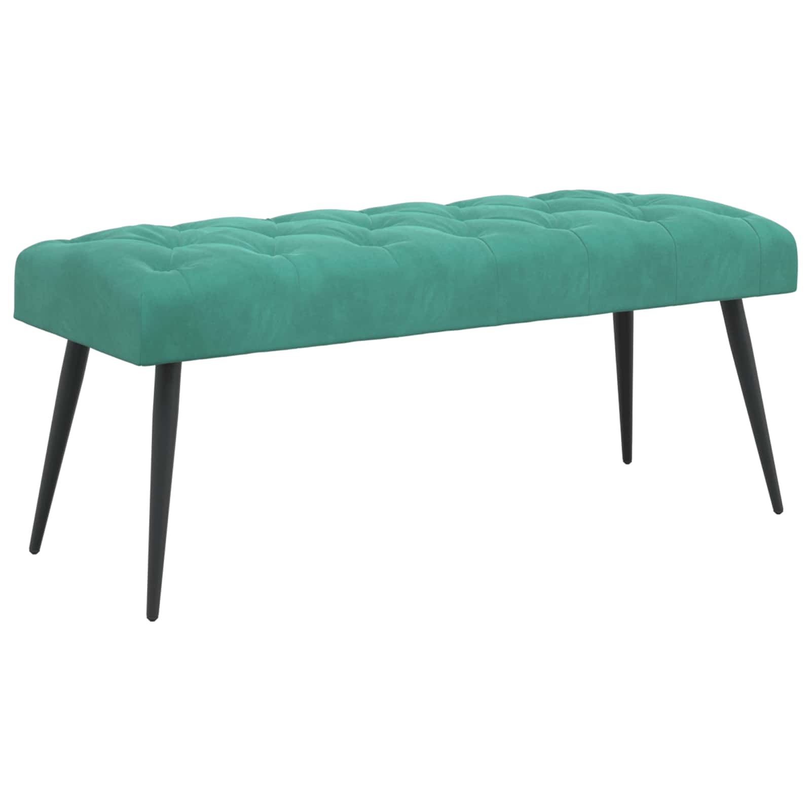 Banc avec capitonnage bouton Turquoise 110 x 40 x 46 cm Velours - XIOS
