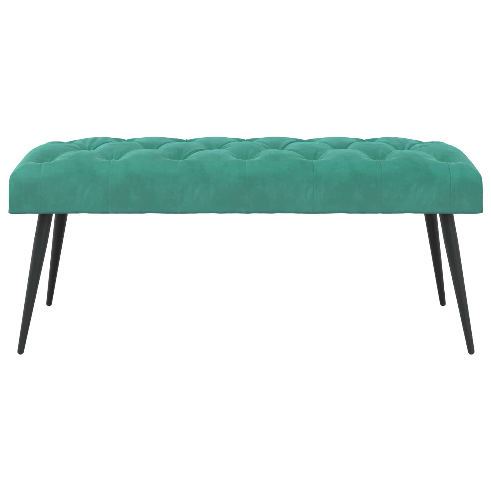 Banc avec capitonnage bouton Turquoise 110 x 40 x 46 cm Velours - XIOS