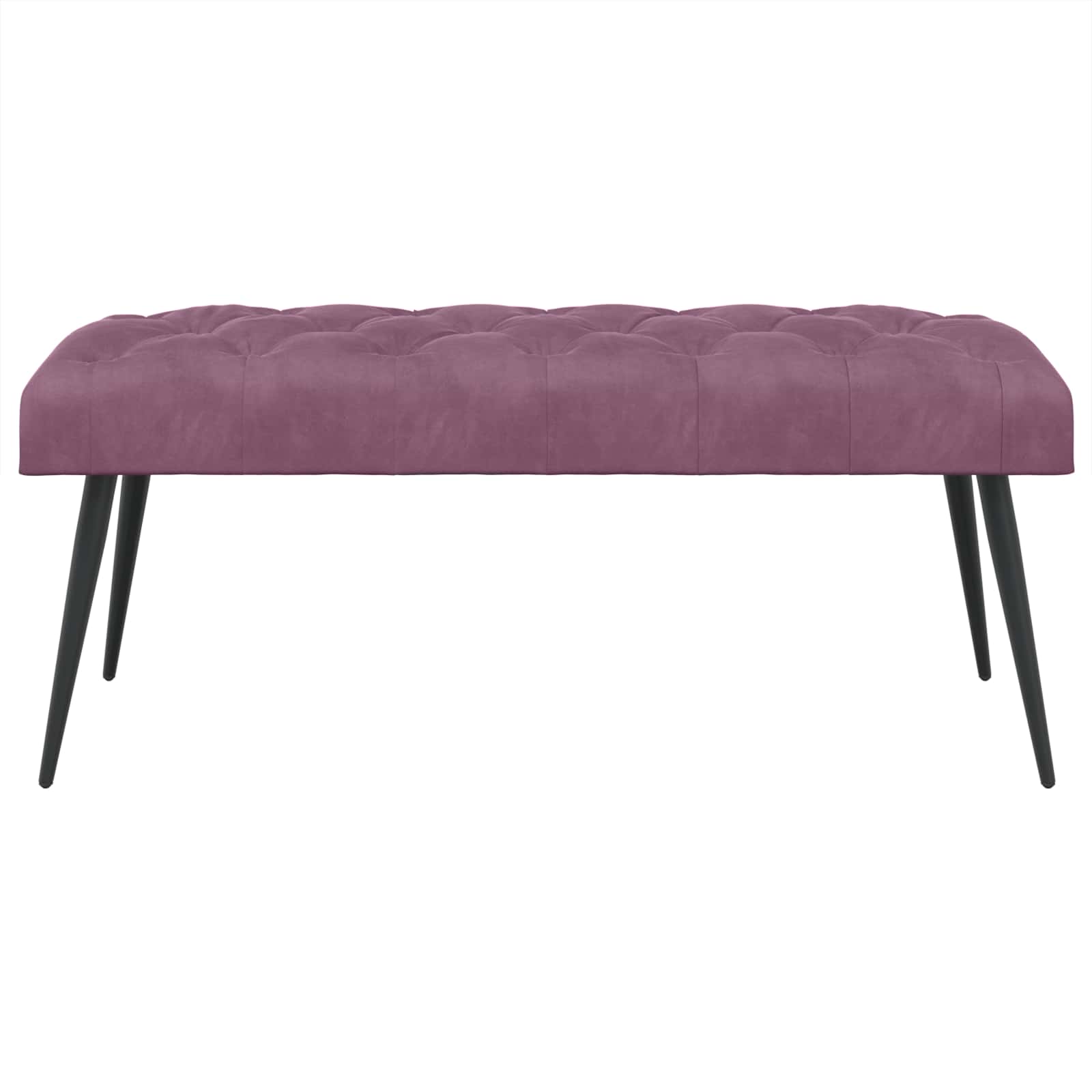 Banc avec capitonnage bouton Pourpre 110 x 40 x 46 cm Velours - XIOS