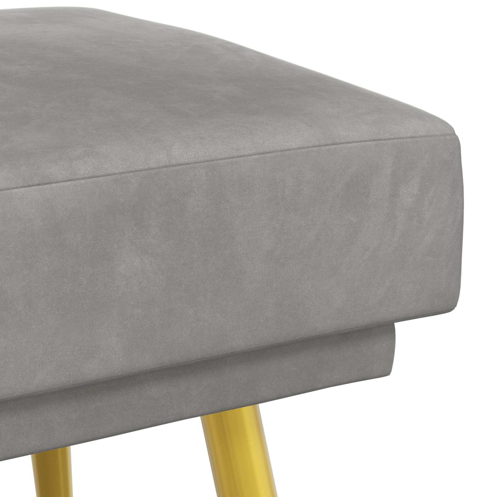 Banc à double couche Gris clair 120 x 45 x 46 cm Velours - XIOS