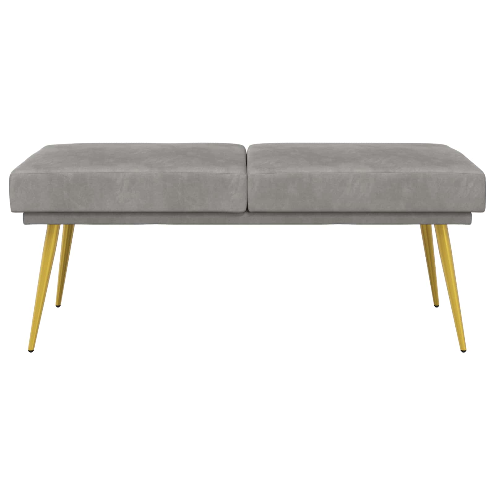 Banc à double couche Gris clair 120 x 45 x 46 cm Velours - XIOS