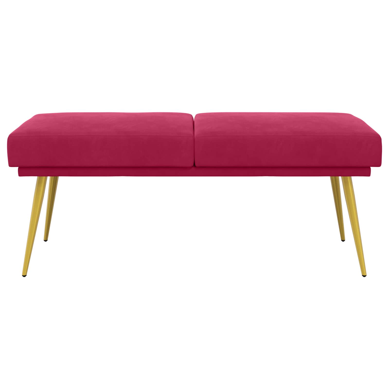 Banc à double couche Bordeaux 120 x 45 x 46 cm Velours - XIOS