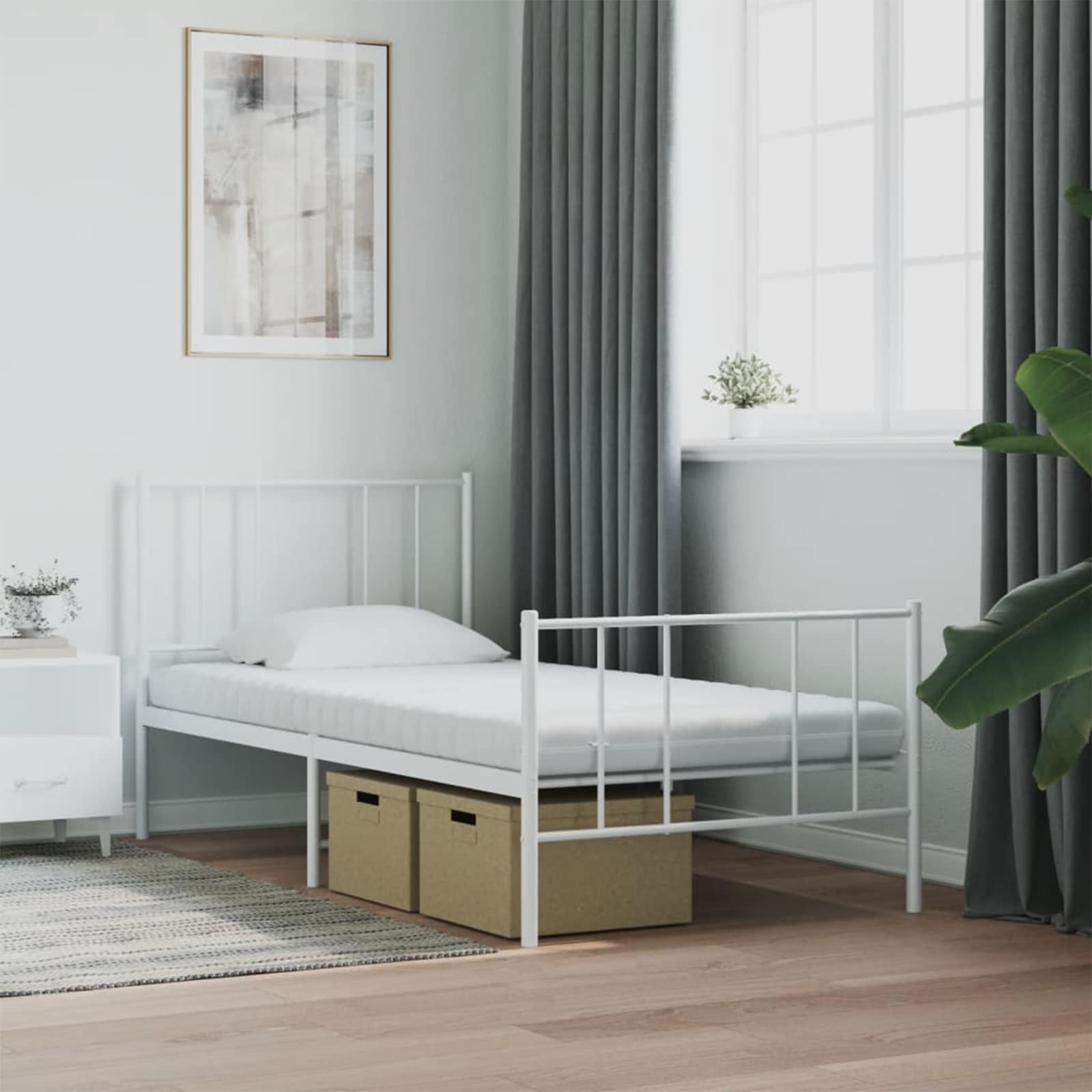 Matelas en mousse 75 x 190 cm Blanc