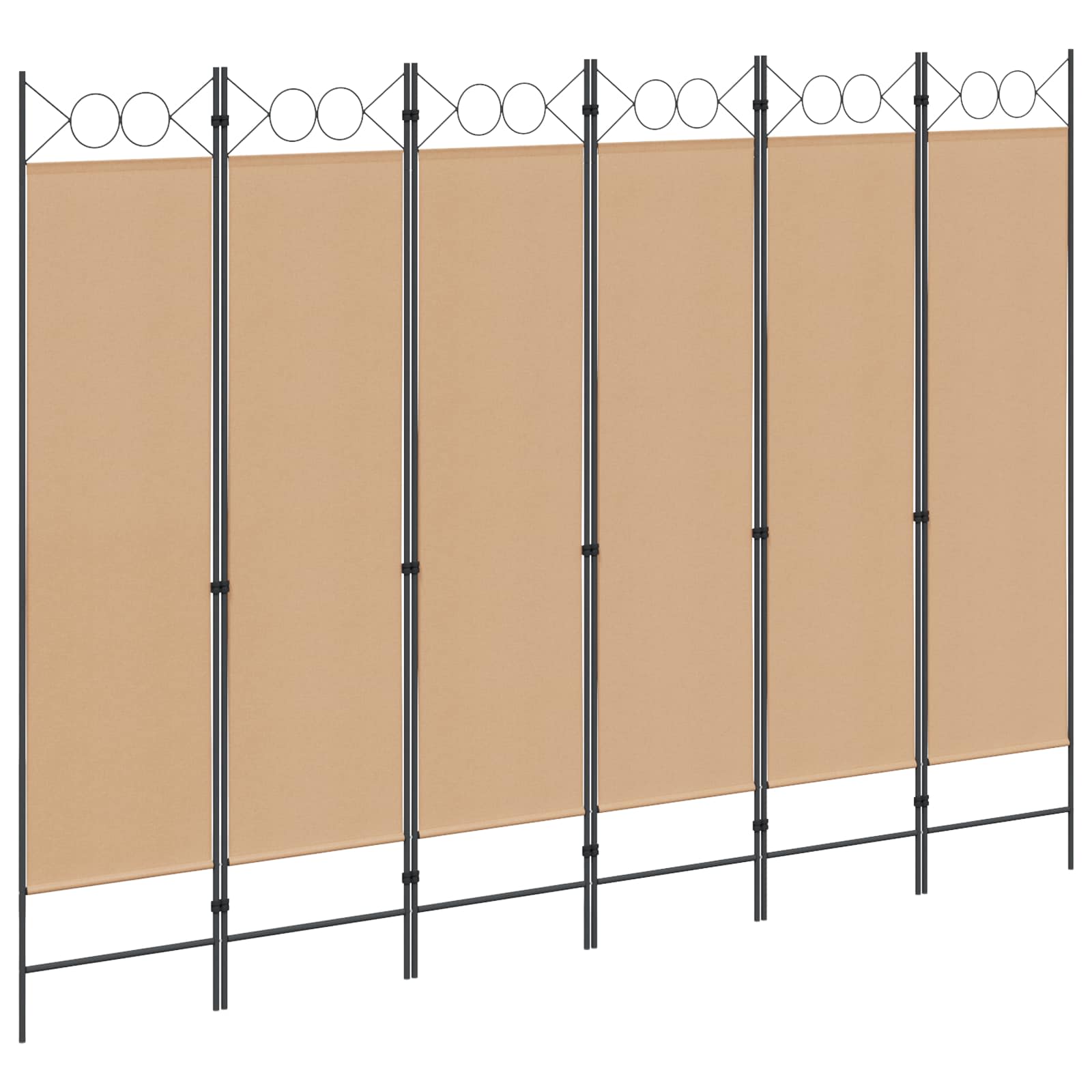 Paravent à 6 panneaux Beige 240 x 180 cm Tissu - XIOS