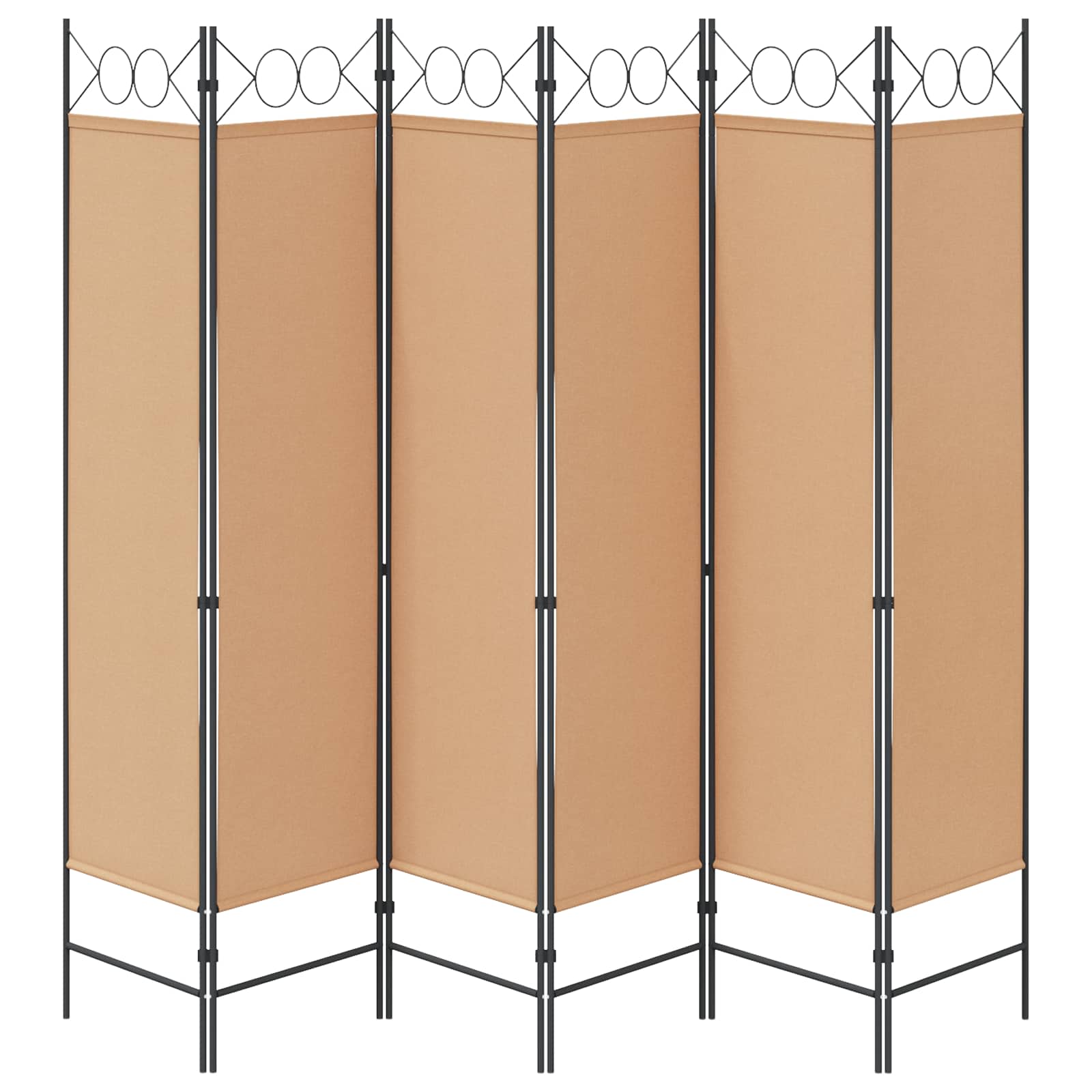 Paravent à 6 panneaux Beige 240 x 180 cm Tissu - XIOS