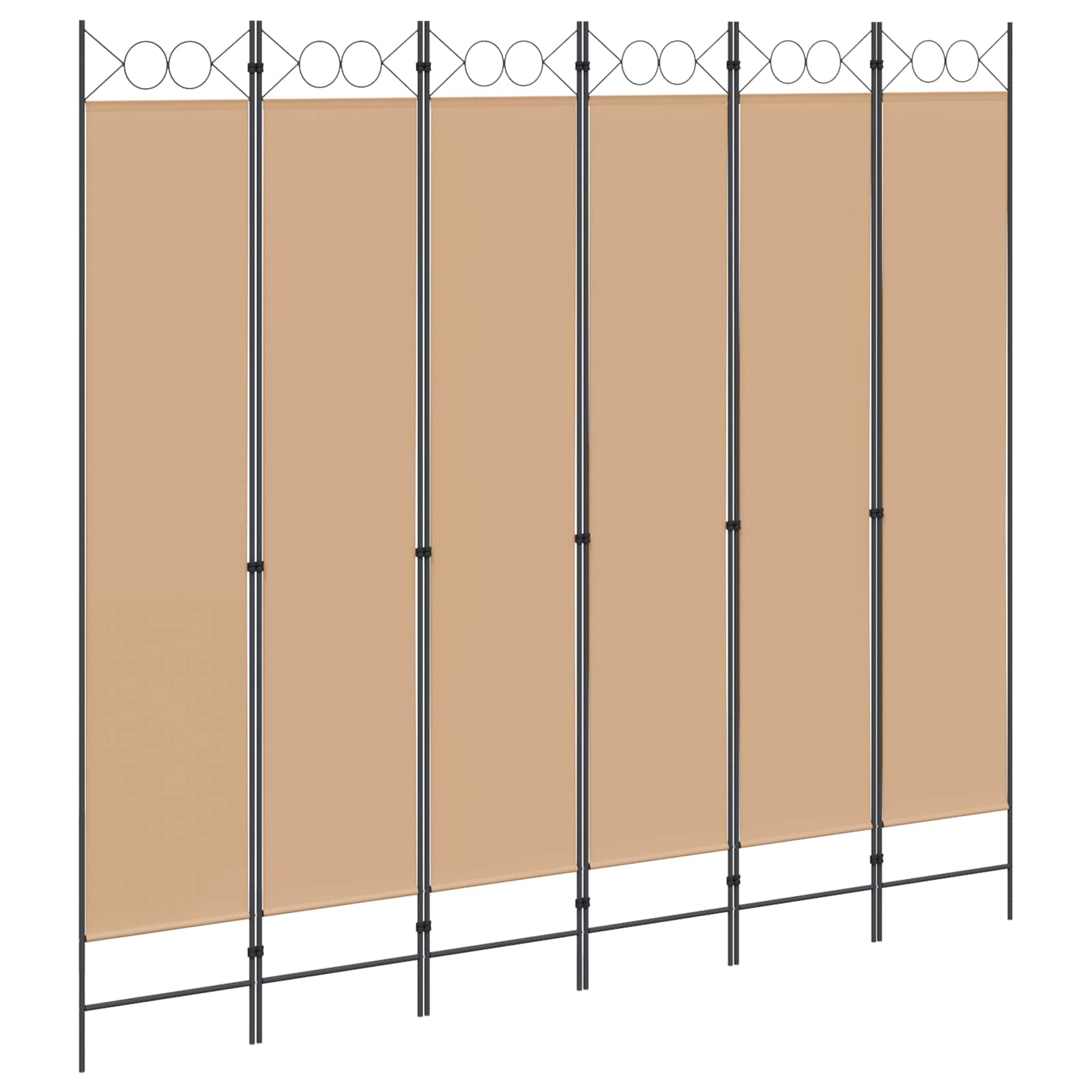 Paravent à 6 panneaux Beige 240 x 220 cm Tissu - XIOS