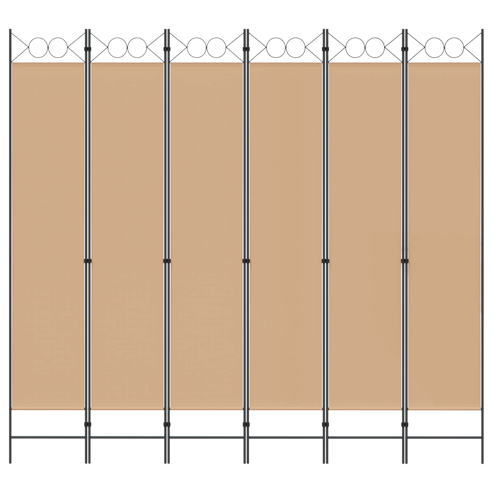 Paravent à 6 panneaux Beige 240 x 220 cm Tissu - XIOS