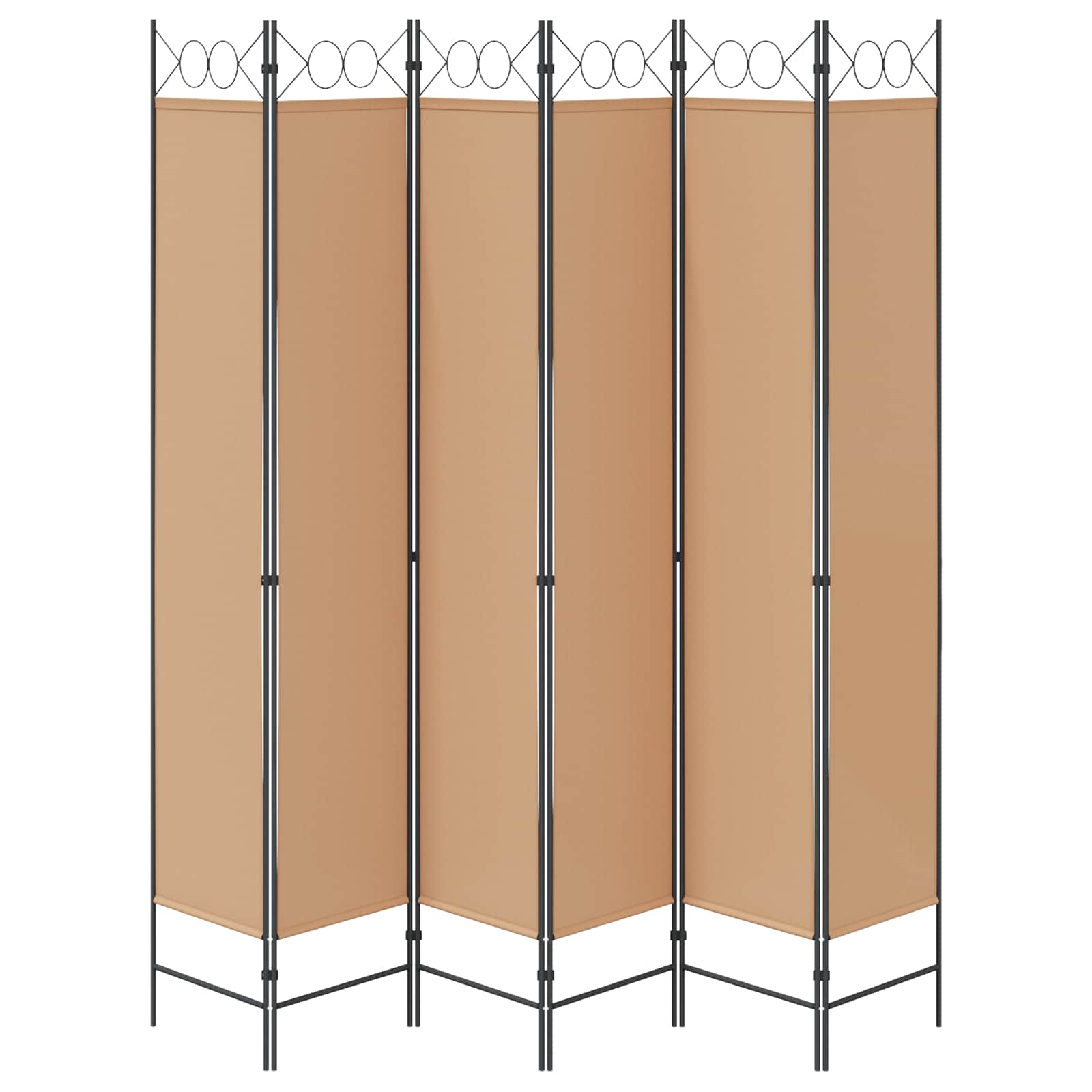 Paravent à 6 panneaux Beige 240 x 220 cm Tissu - XIOS
