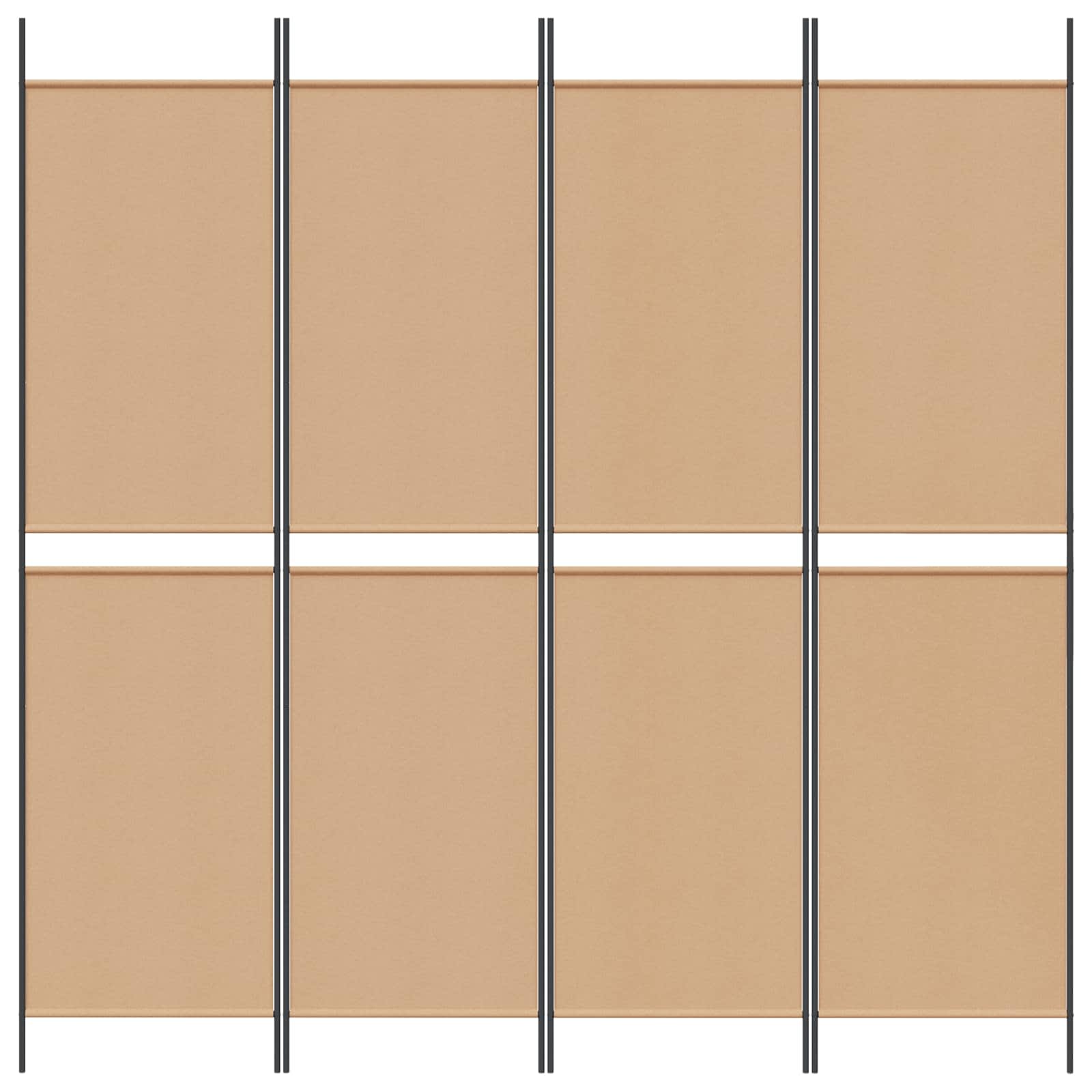 Paravent à 4 panneaux Beige 200 x 200 cm Tissu - XIOS