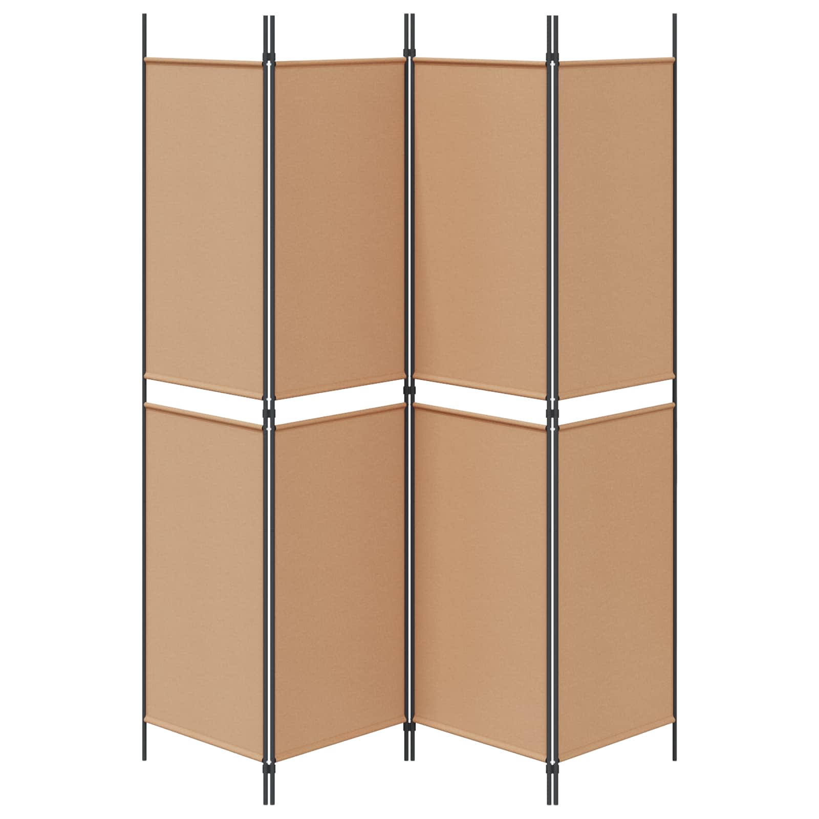 Paravent à 4 panneaux Beige 200 x 200 cm Tissu - XIOS