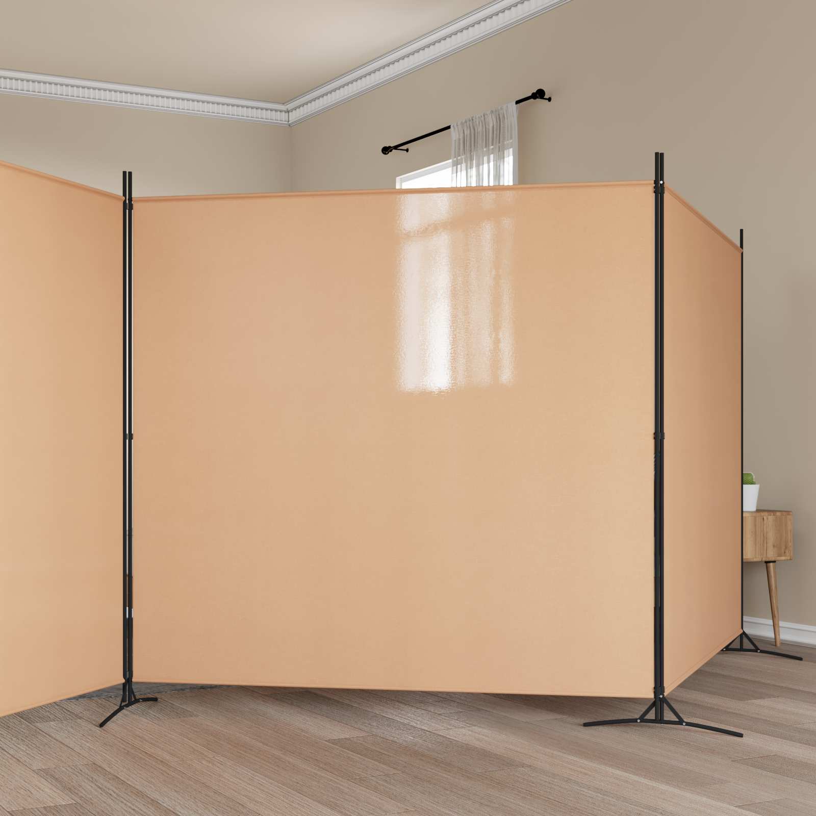 Paravent 4 panneaux Beige 698 x 180 cm Tissu - XIOS