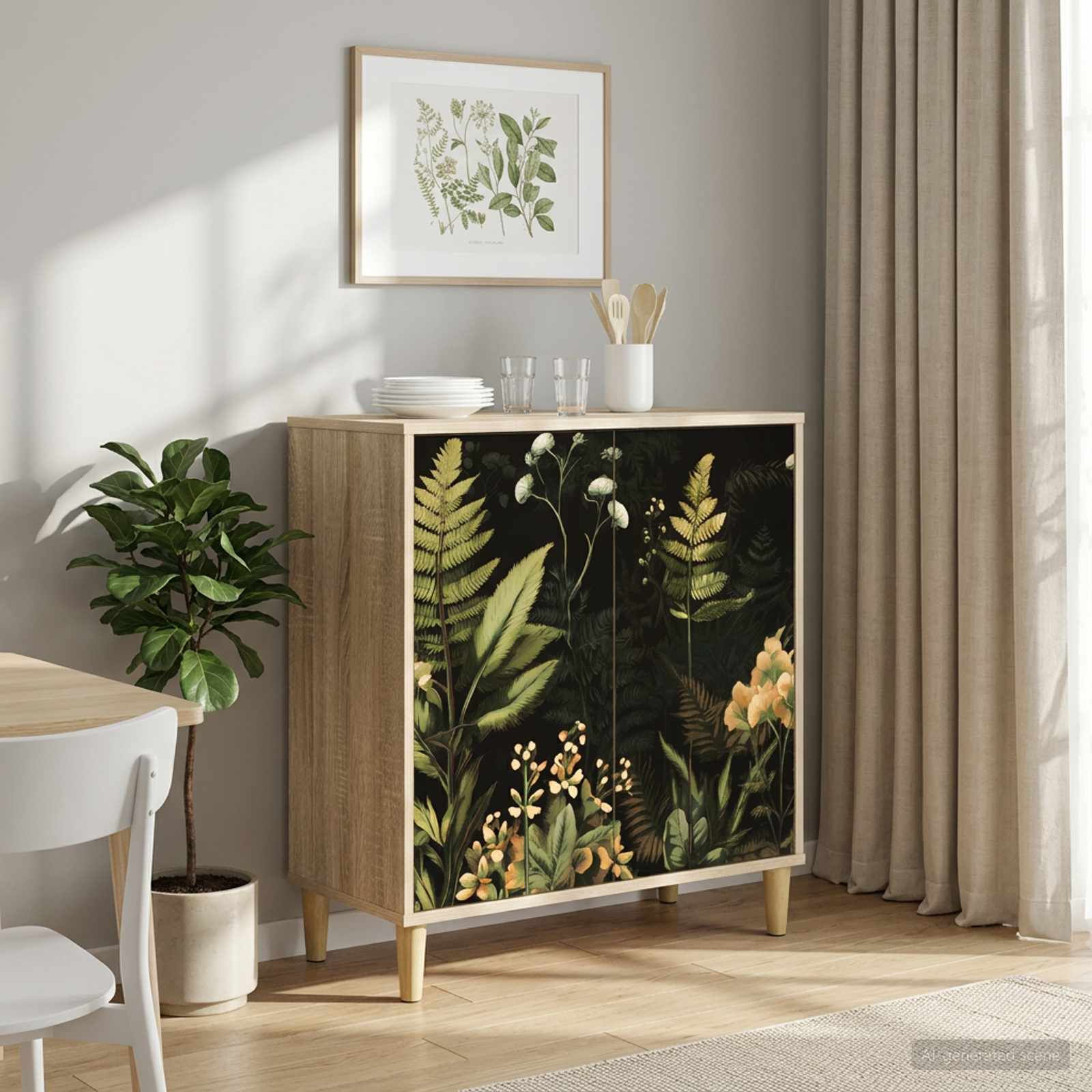 Buffet RHENEN Sonoma 69 x 33 x 75 cm Bois d'ingénierie