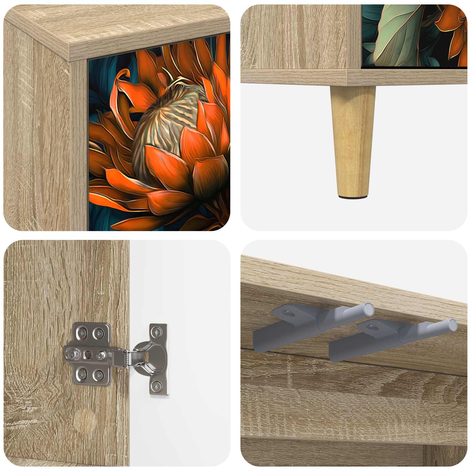 Buffet LOCHEM Sonoma 69 x 33 x 75 cm Bois d'ingénierie