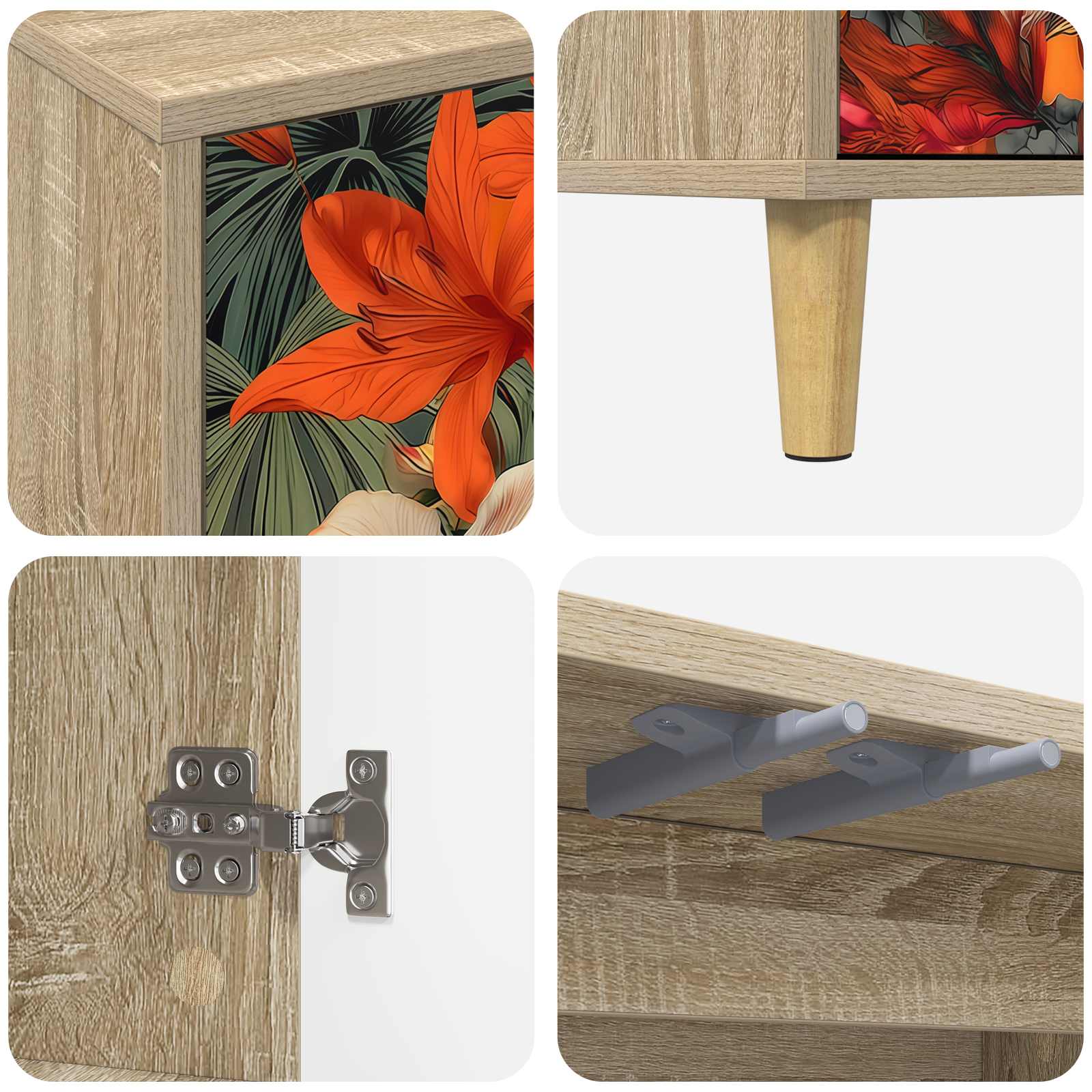 Buffet GENNEP Sonoma 69 x 33 x 75 cm Bois d'ingénierie