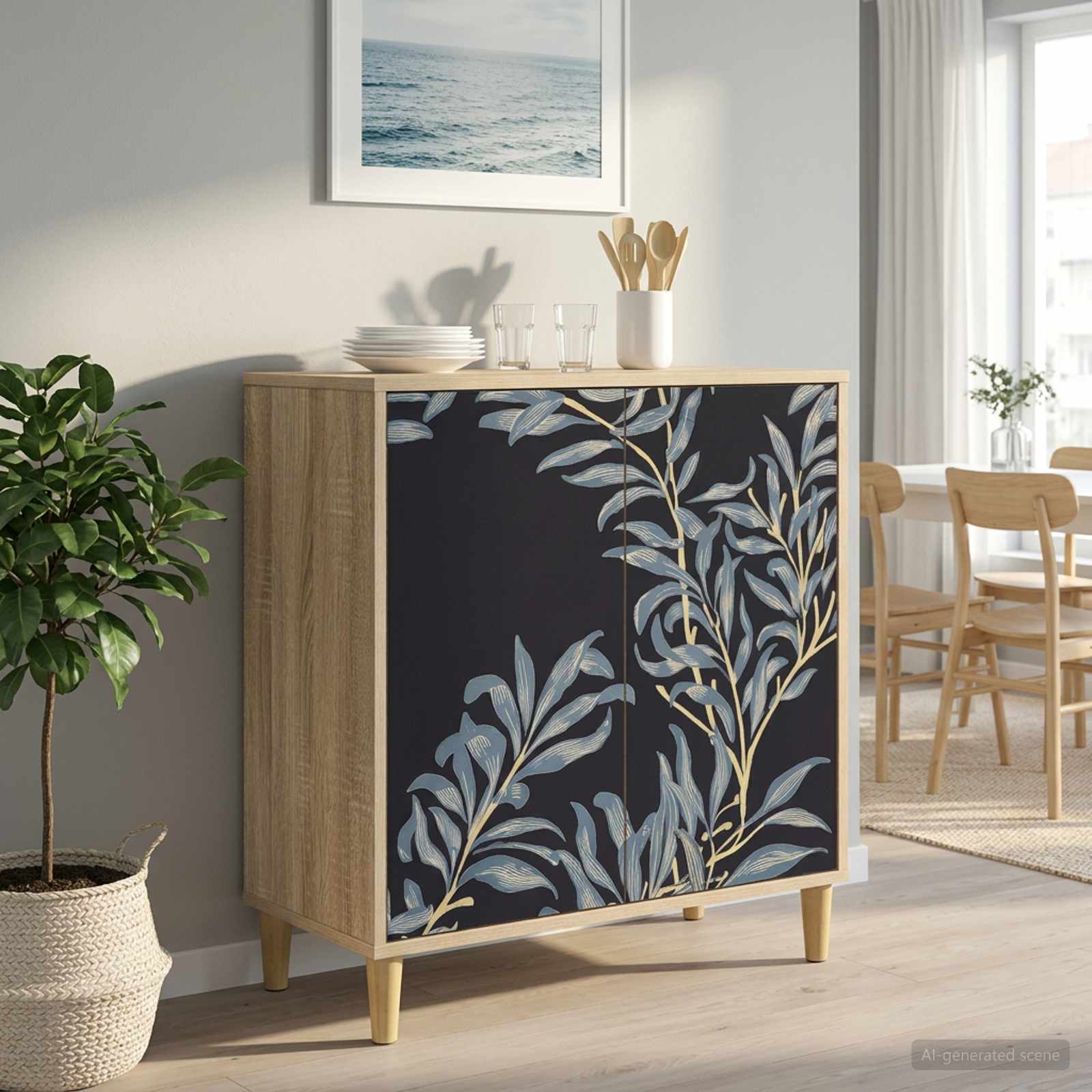 Buffet DOKKUM Sonoma 69 x 33 x 75 cm Bois d'ingénierie