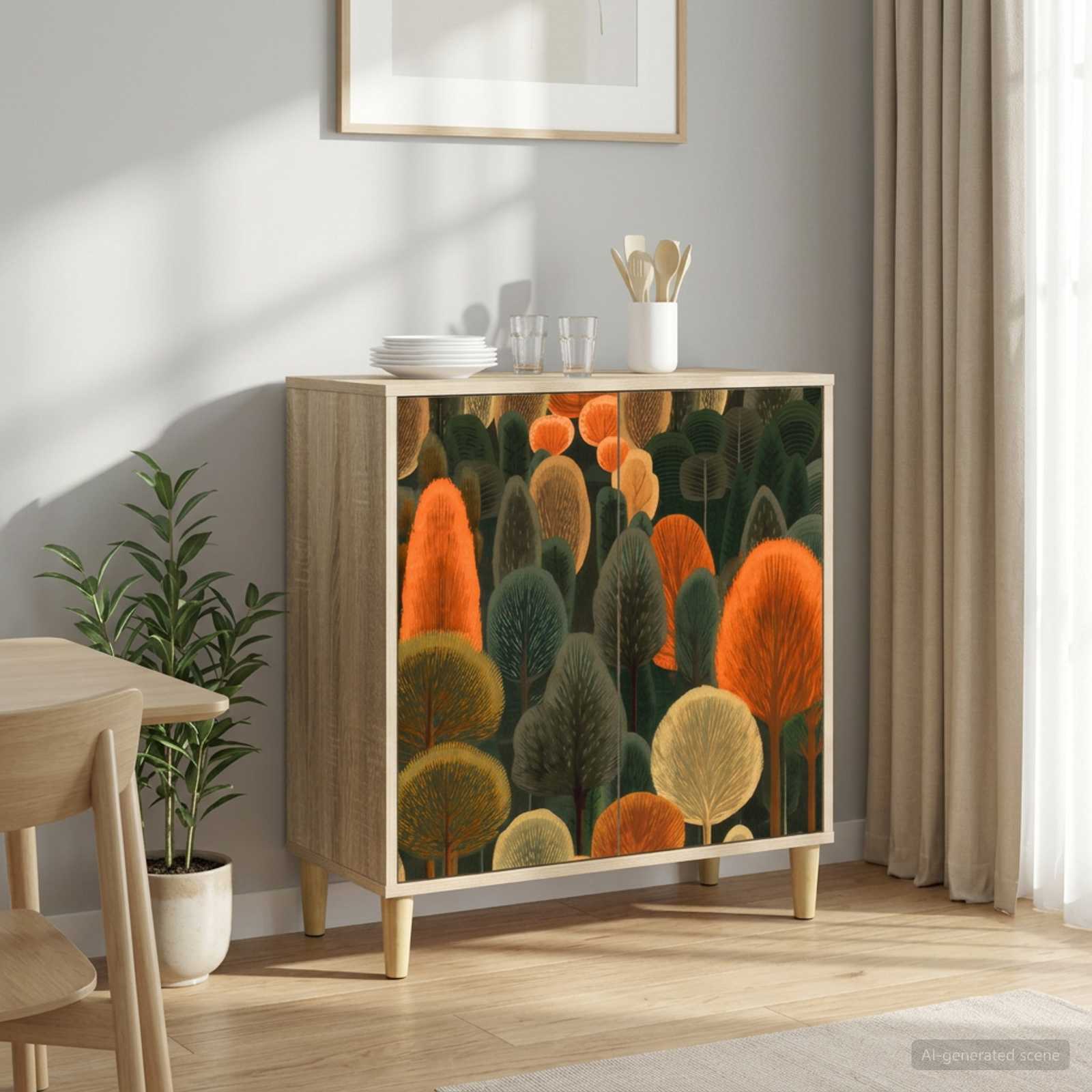 Buffet ZAANDAM Sonoma 69 x 33 x 75 cm Bois d'ingénierie