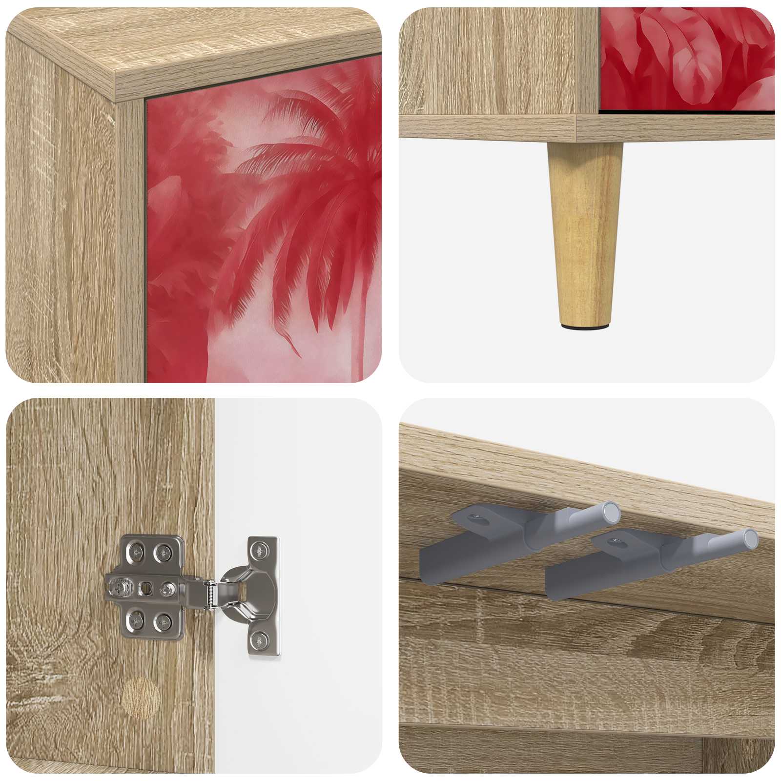 Buffet AACHEN Sonoma 69 x 33 x 75 cm Bois d'ingénierie