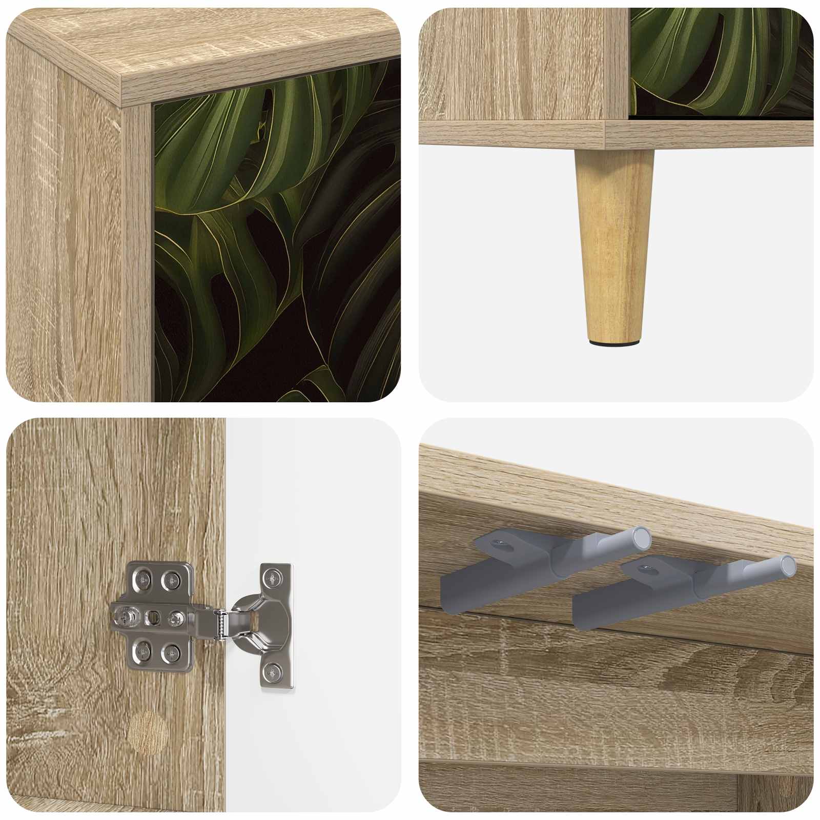 Buffet ELBURG Sonoma 102 x 33 x 75 cm Bois d'ingénierie